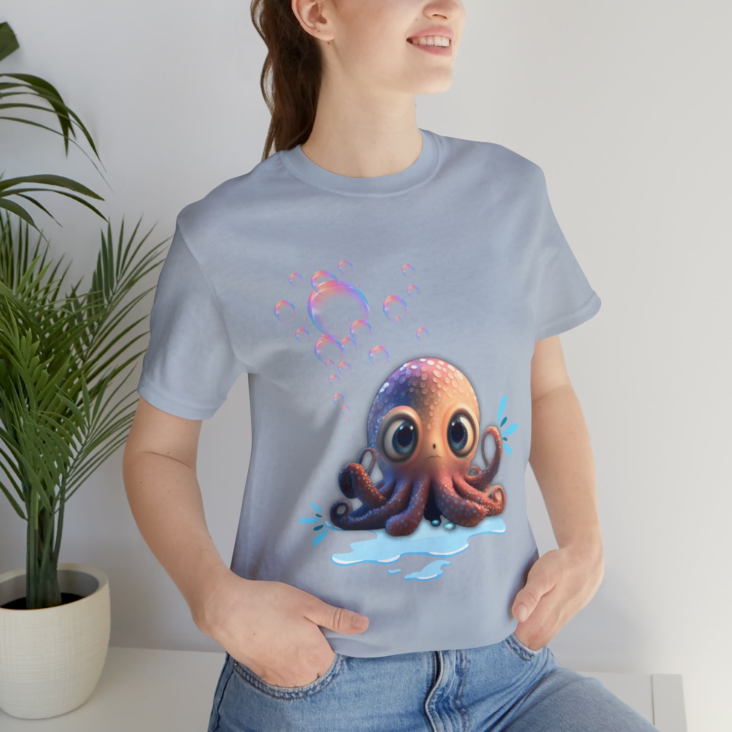 Kawaii Octopus Unisex Jersey Short Sleeve Tee