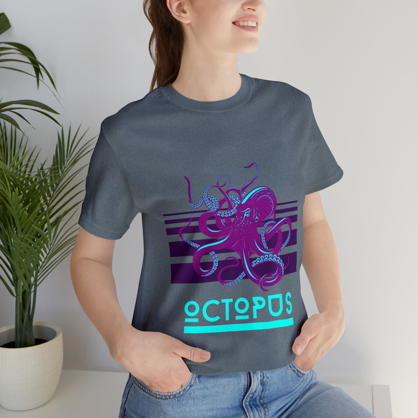 Octopus retro Unisex Jersey Short Sleeve Tee