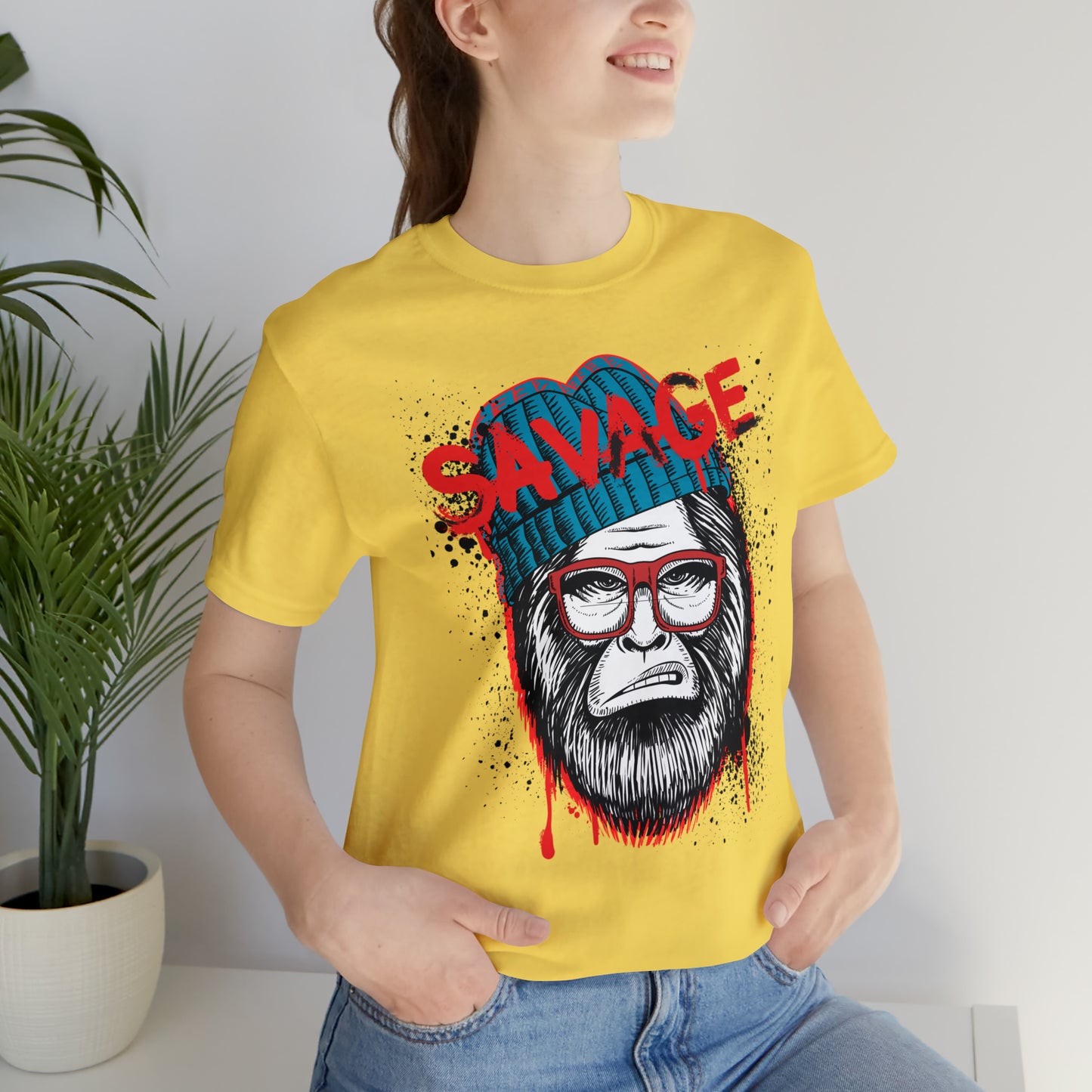 Bigfoot Savage graffiti urban Unisex Jersey Short Sleeve Tee