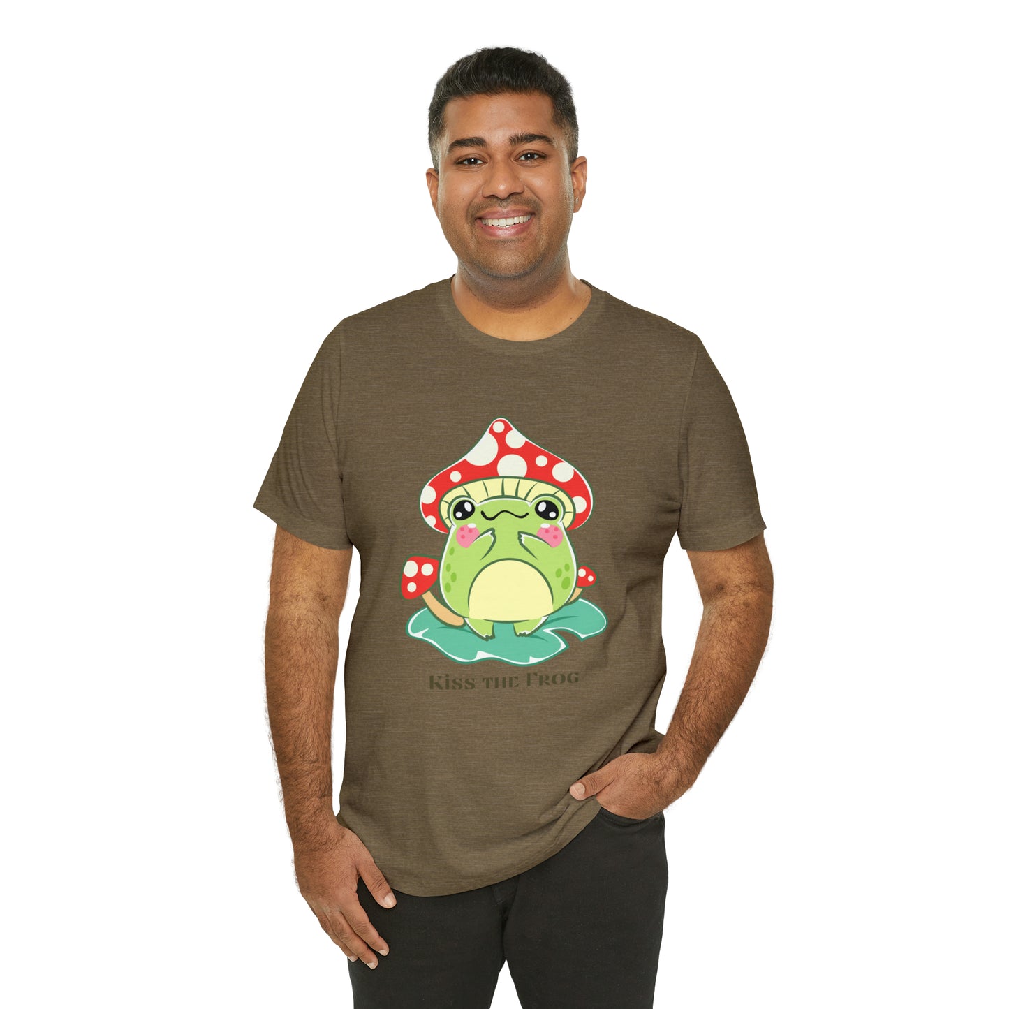 Kiss the frog kawaii cute Unisex Jersey Short Sleeve Tee