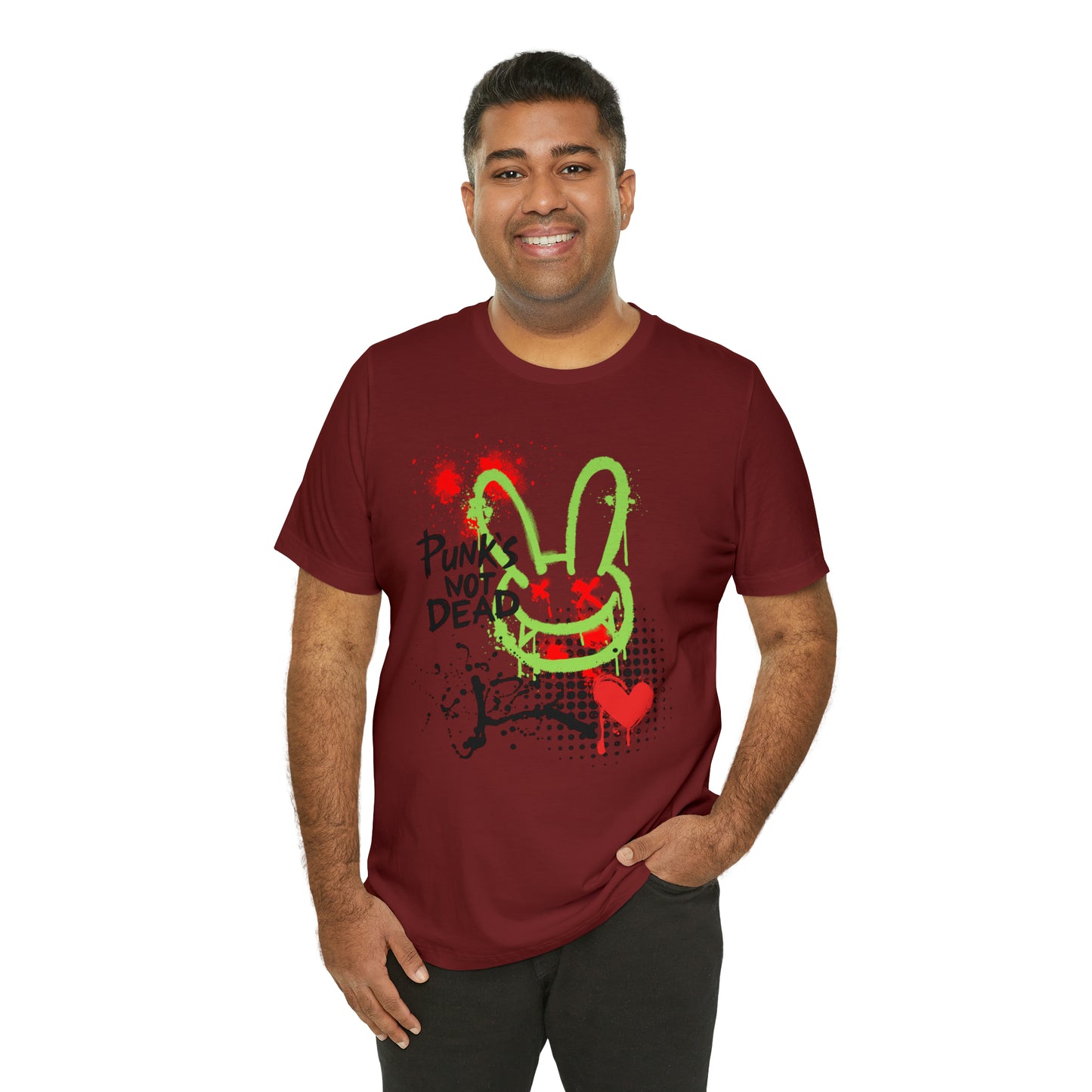 Punks not dead bunny Unisex Jersey Short Sleeve Tee