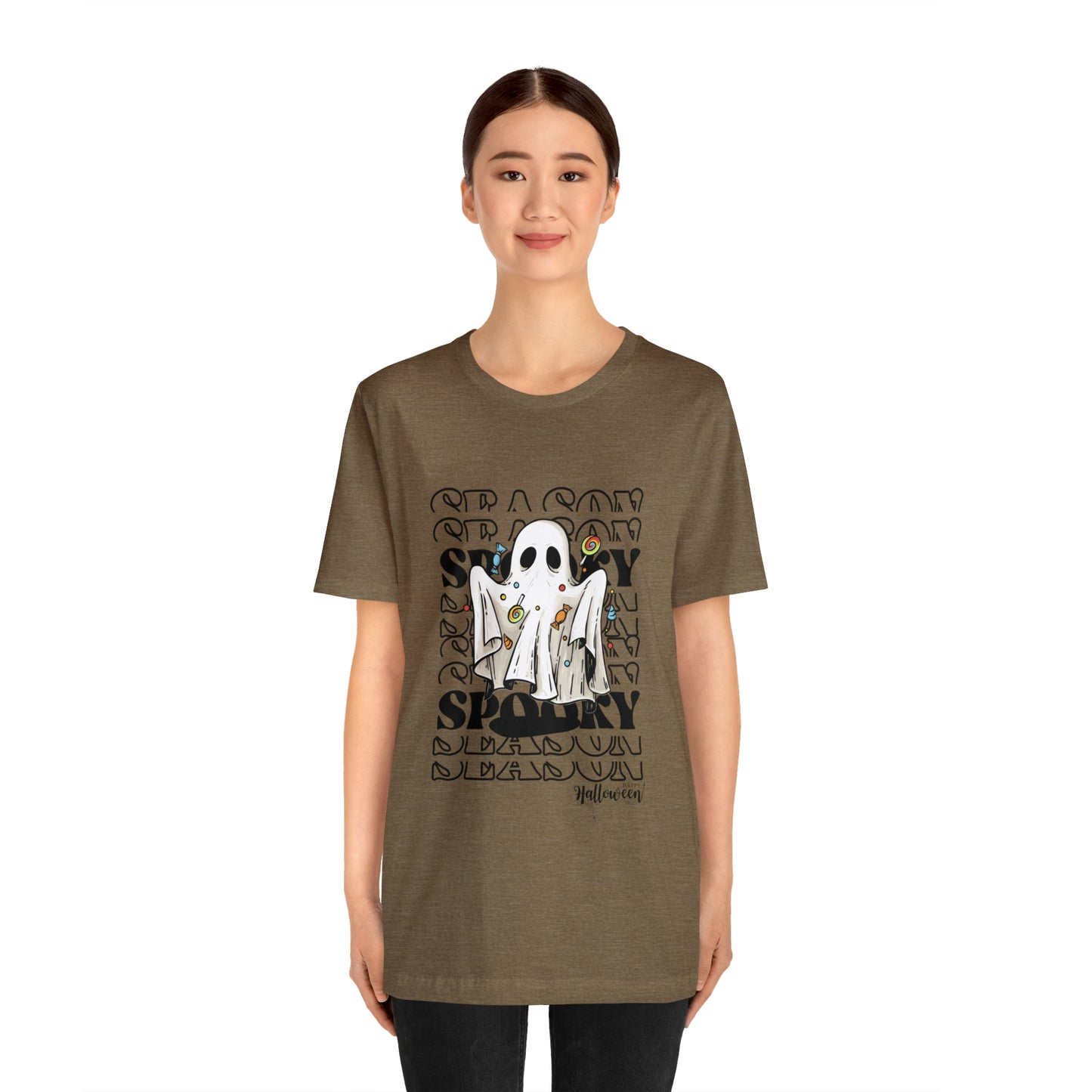 Halloween spooky ghost Unisex Jersey Short Sleeve Tee