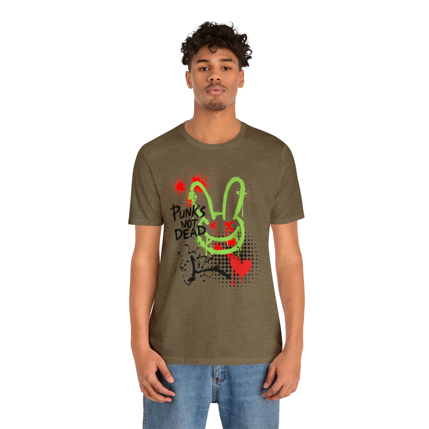 Punks not dead bunny Unisex Jersey Short Sleeve Tee