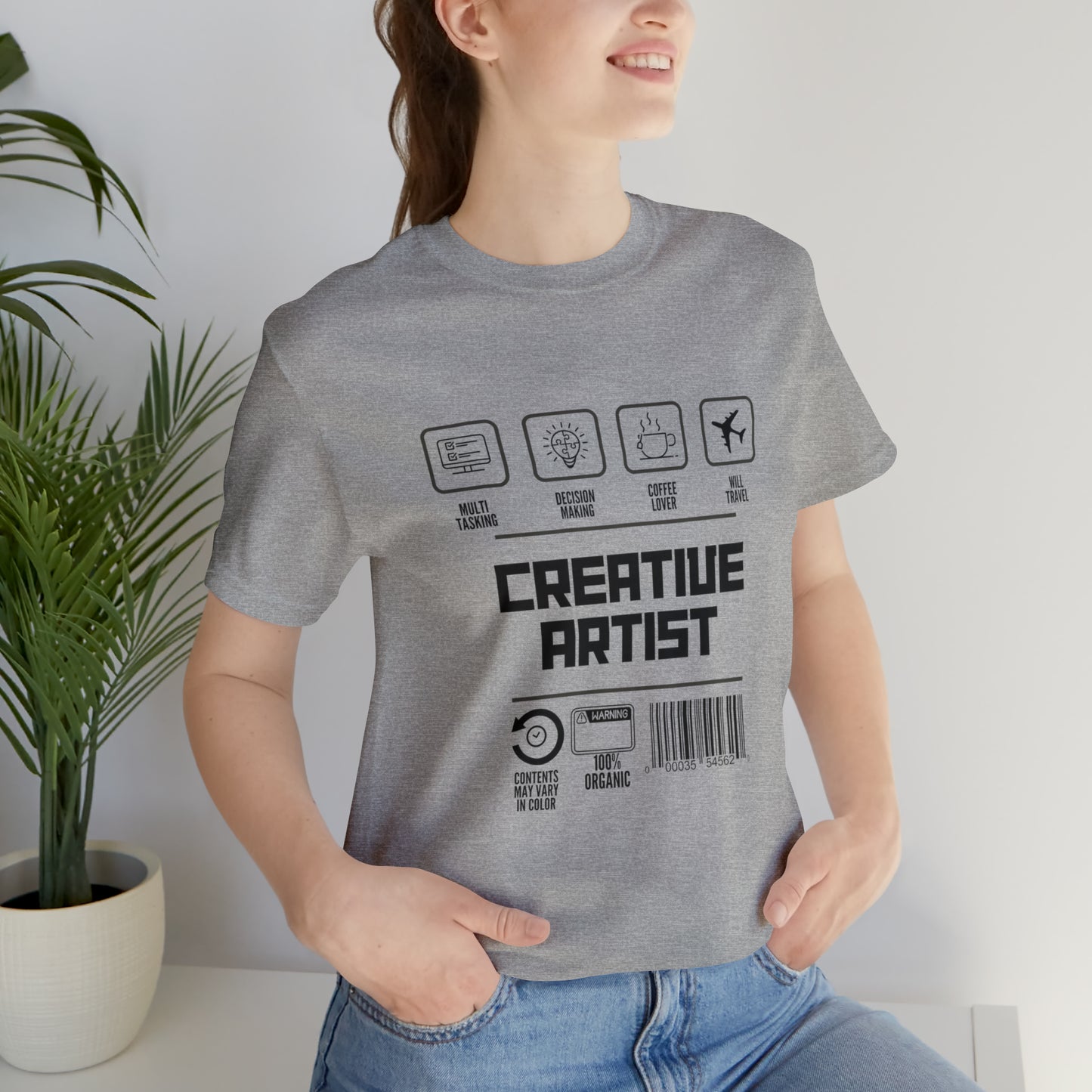 Creative Artist urban streetwear  Unisex Jersey Short Sleeve Tee black text