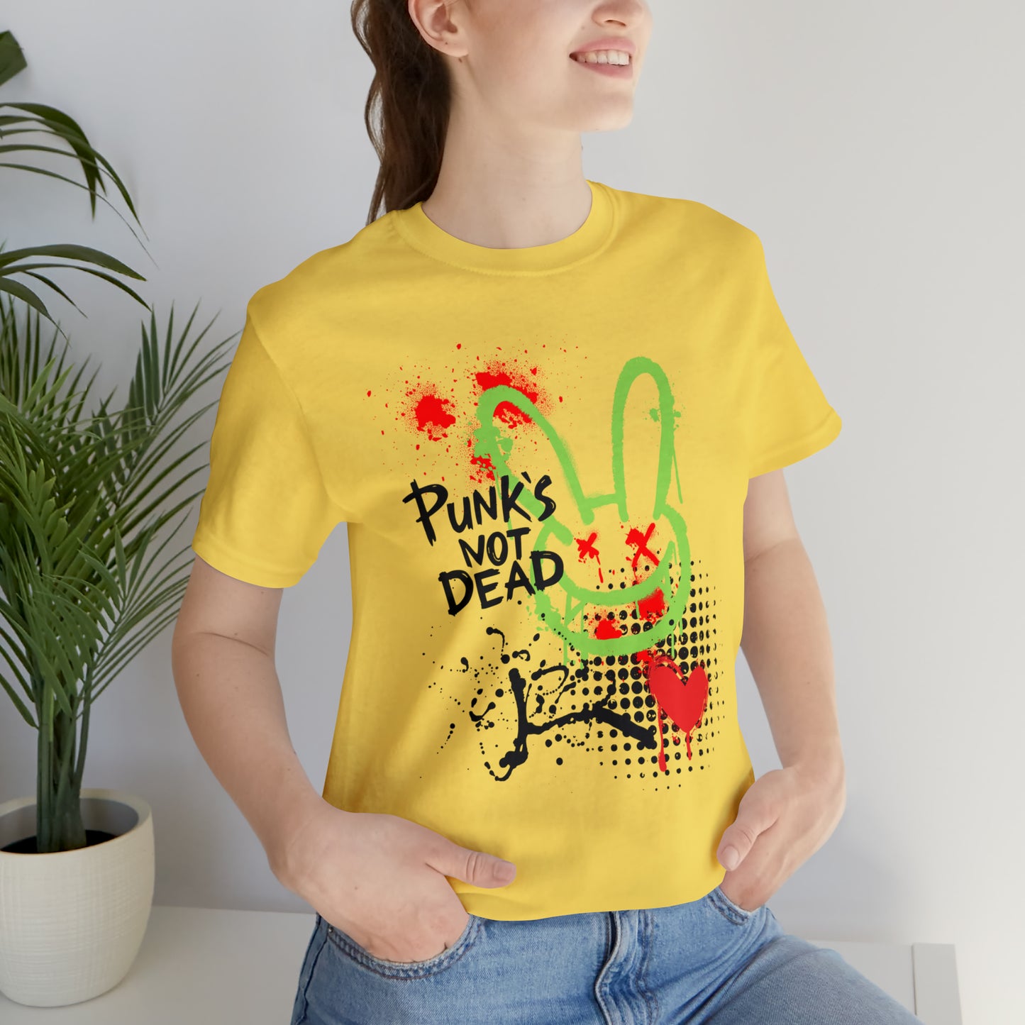 Punks not dead bunny Unisex Jersey Short Sleeve Tee