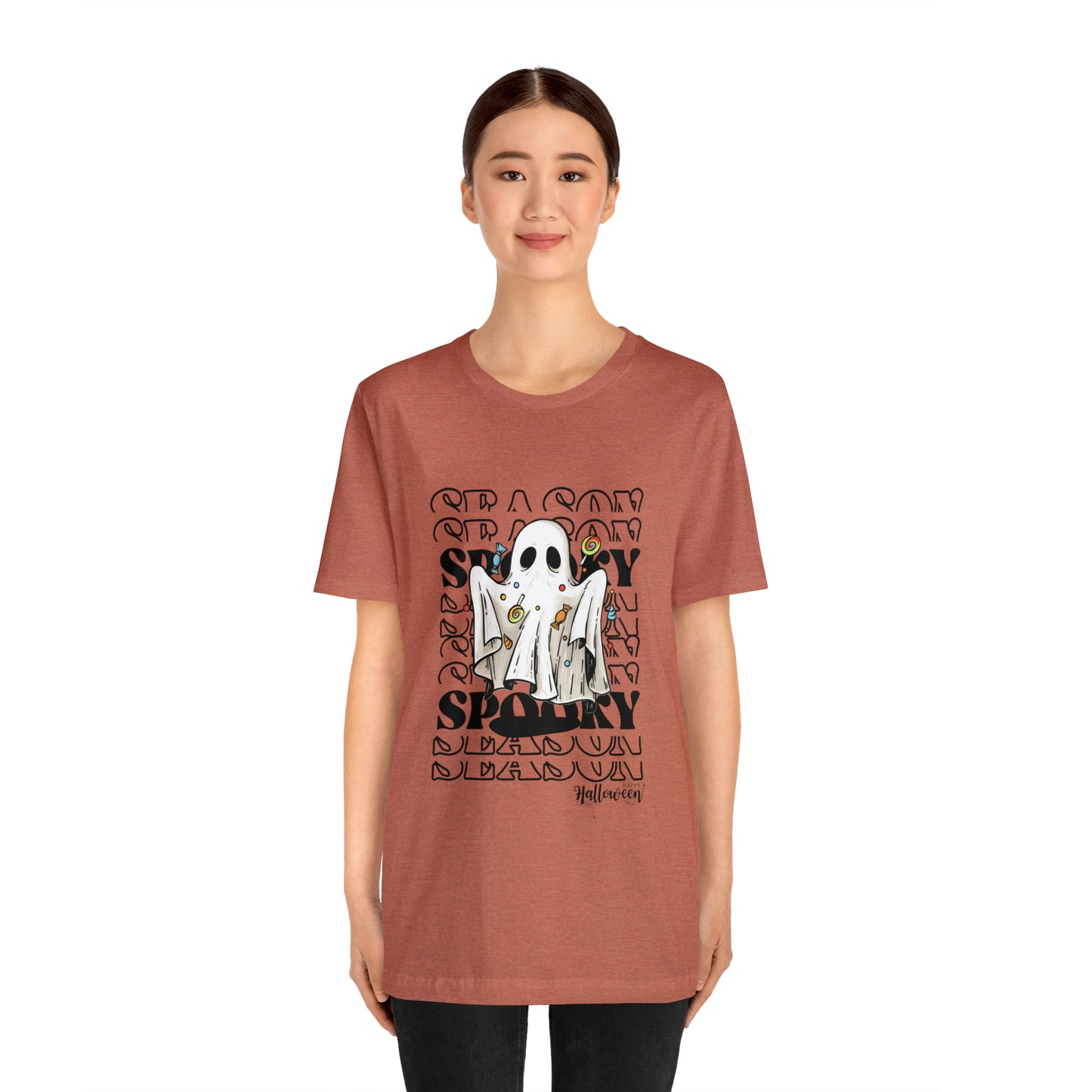 Halloween spooky ghost Unisex Jersey Short Sleeve Tee