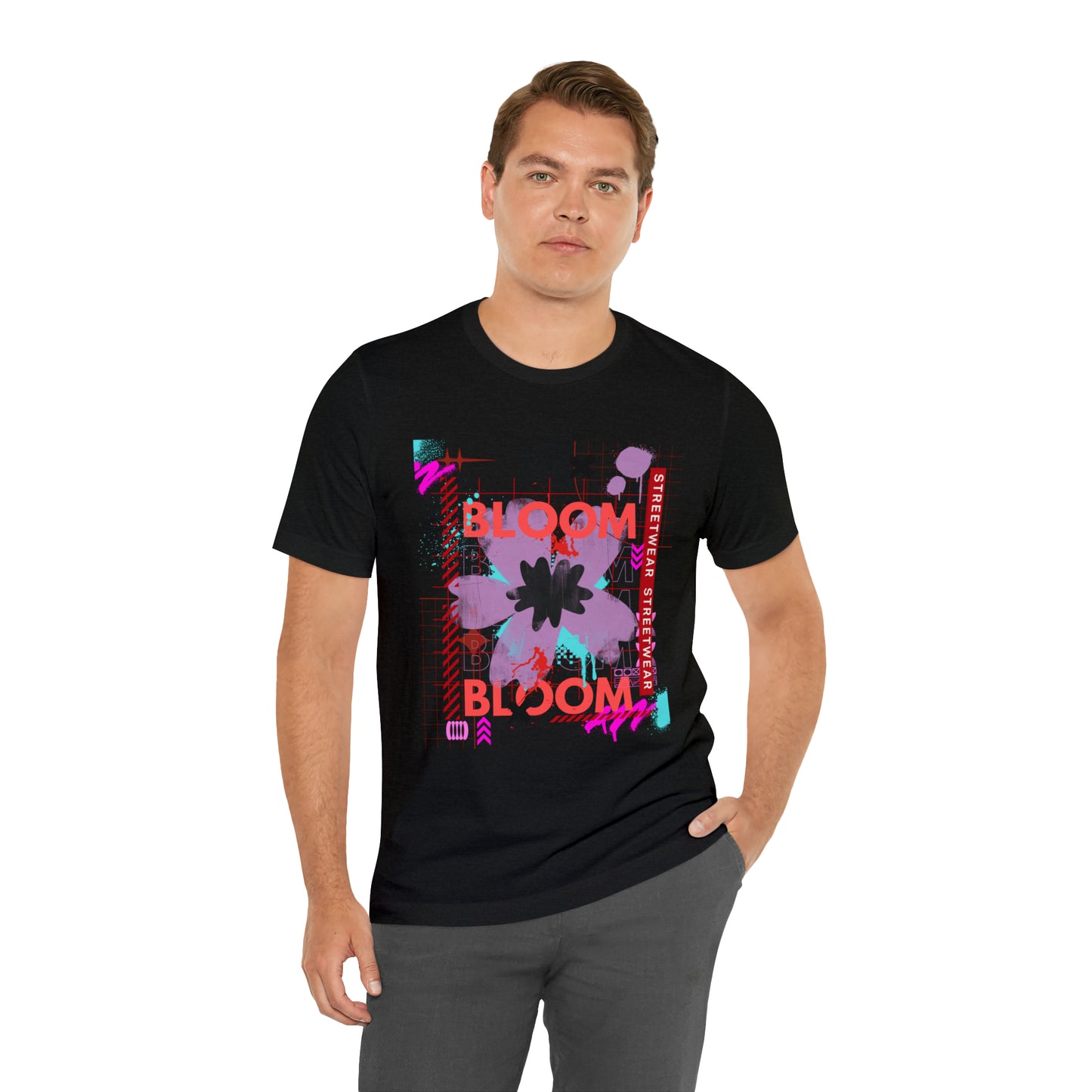 Bloom flower streetwear urban Unisex Jersey Short Sleeve Tee