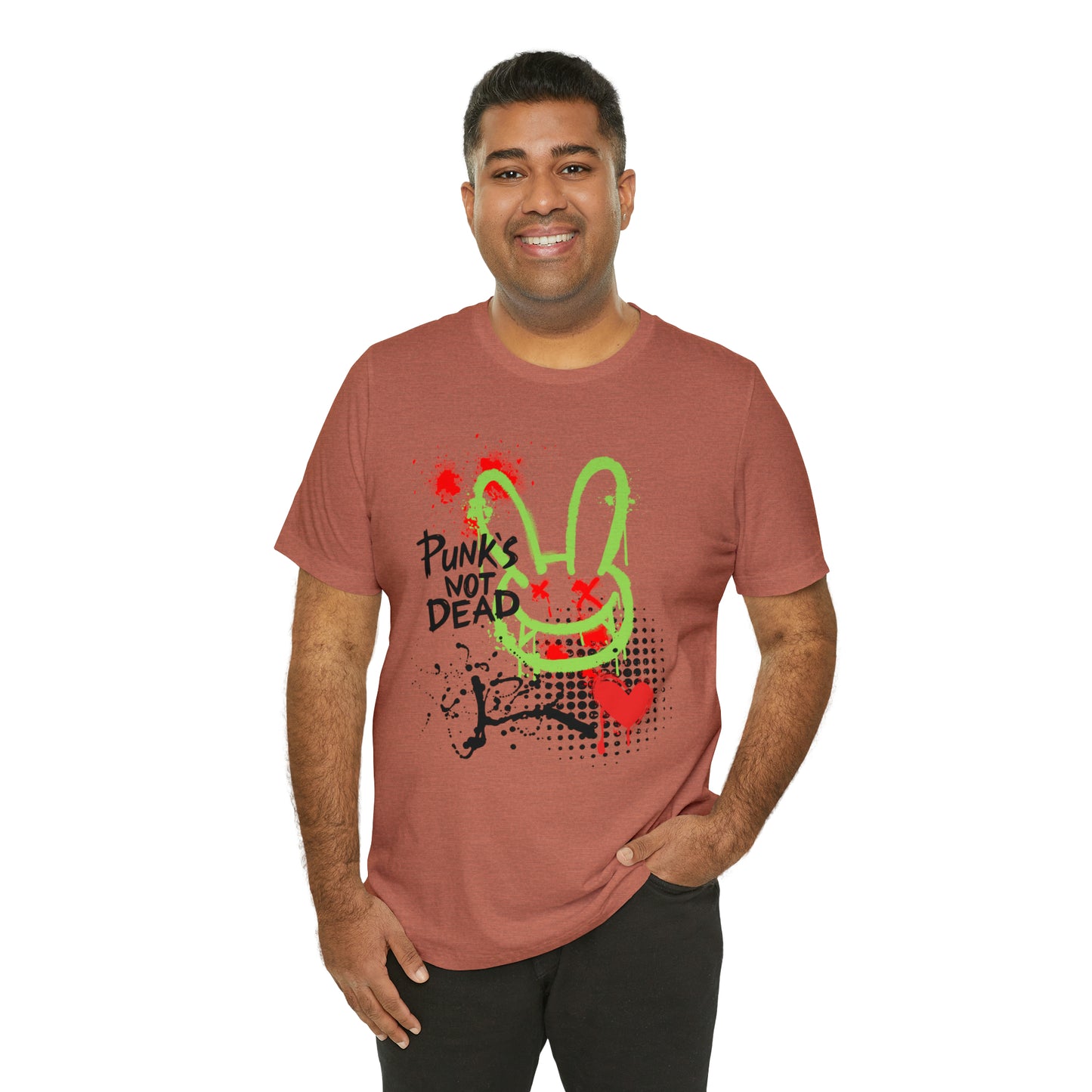 Punks not dead bunny Unisex Jersey Short Sleeve Tee