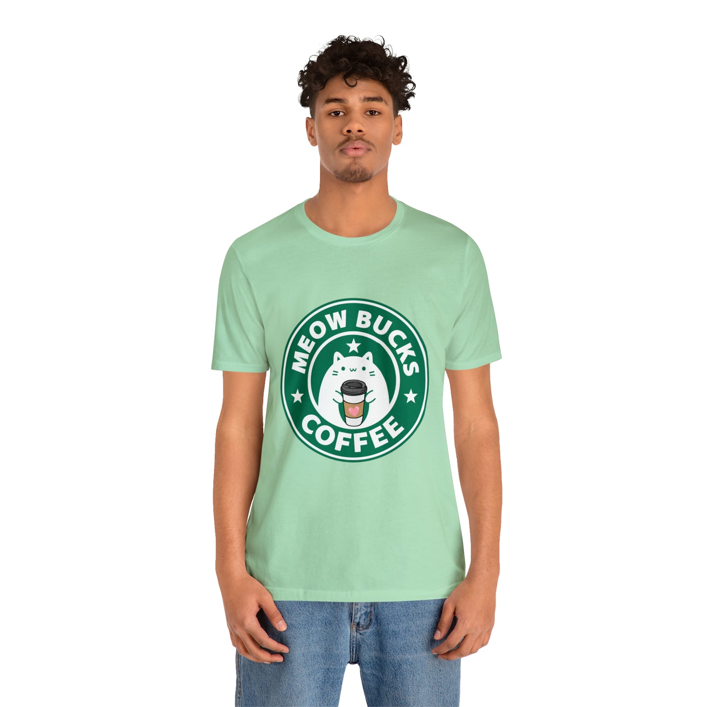 MeowBucks Coffee Unisex Jersey Short Sleeve Tee