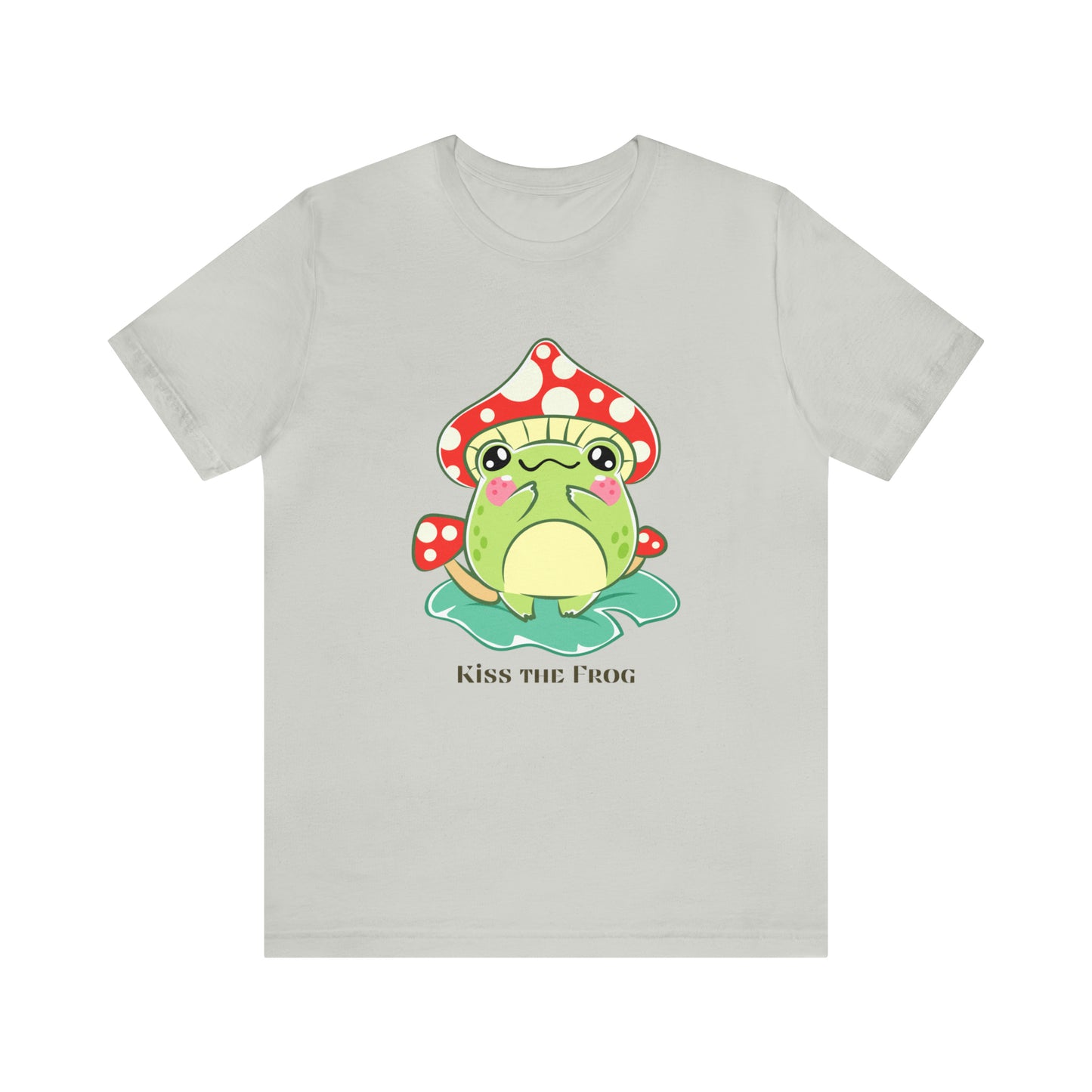 Kiss the frog kawaii cute Unisex Jersey Short Sleeve Tee