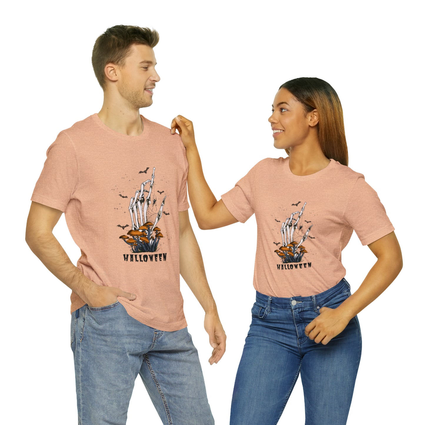 Halloween hand mushrooms Unisex Jersey Short Sleeve Tee