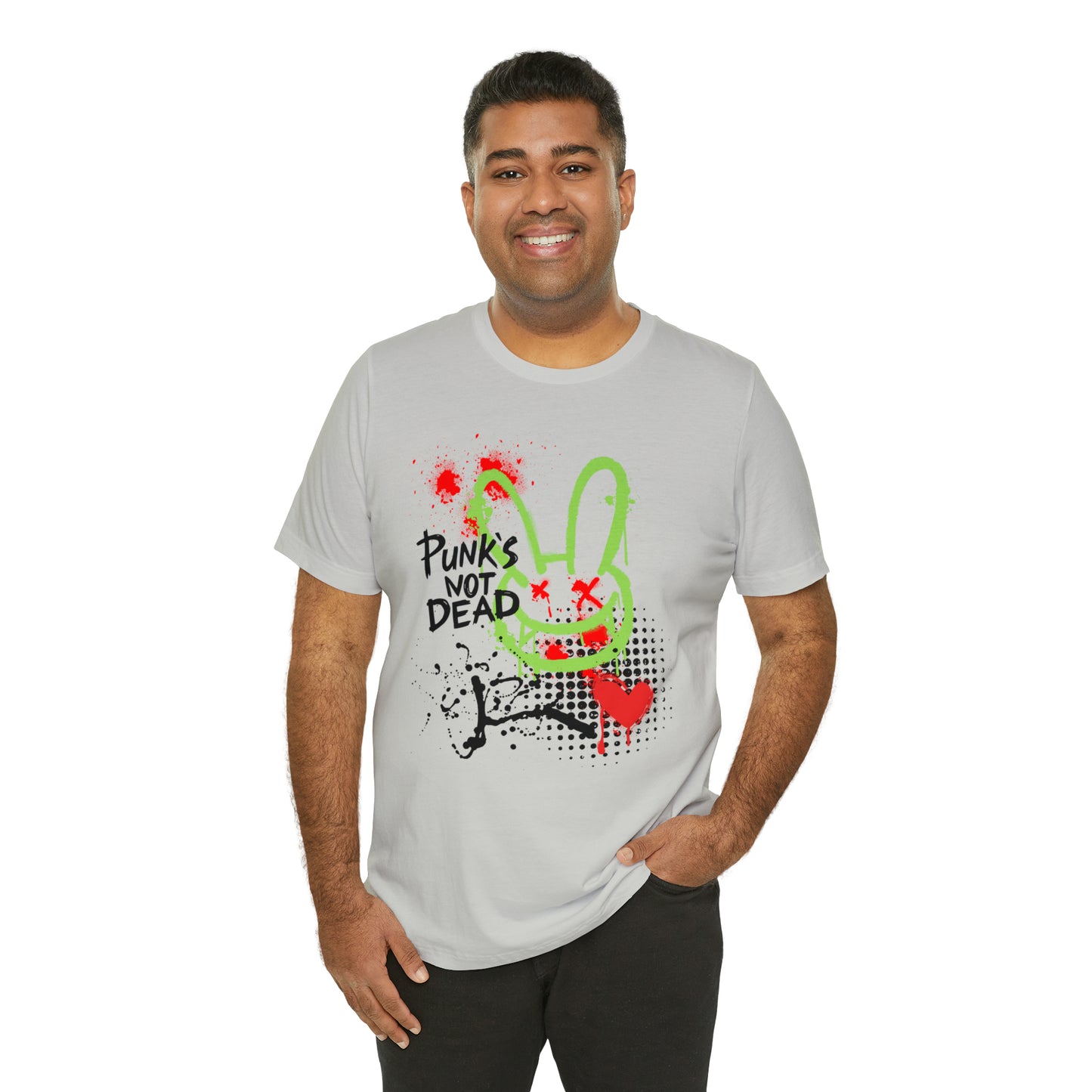 Punks not dead bunny Unisex Jersey Short Sleeve Tee