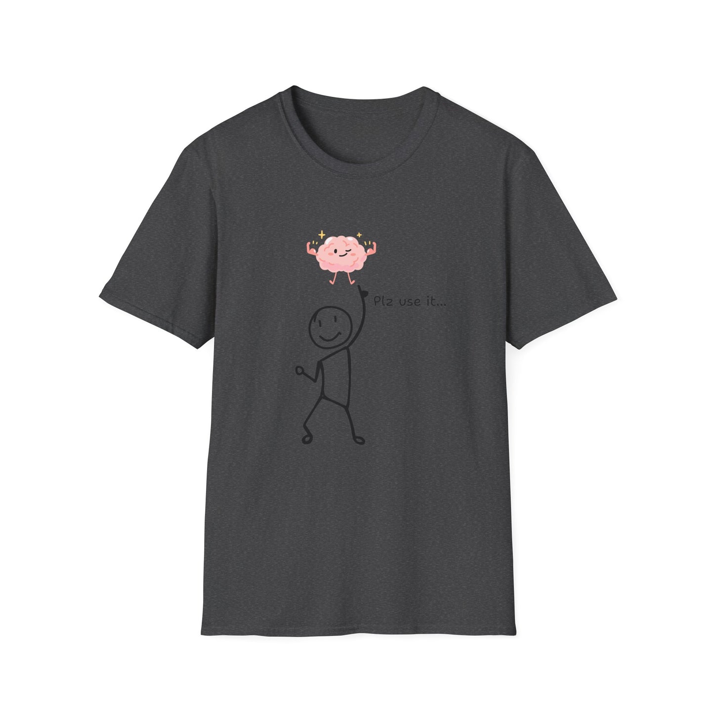 Stickman Use your brain Unisex Softstyle T-Shirt