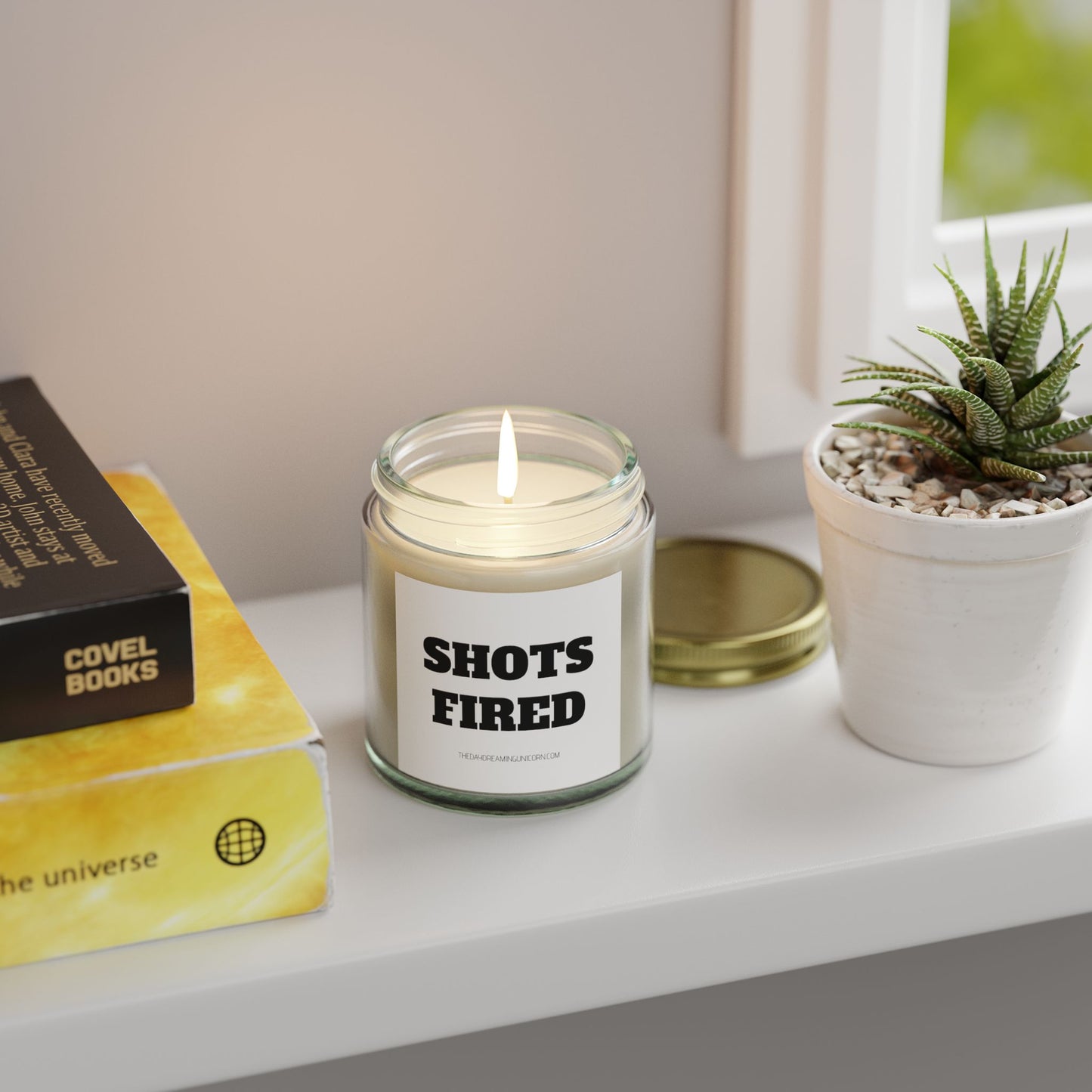 Shots fired Scented Coconut Apricot Candles (4oz, 9oz)