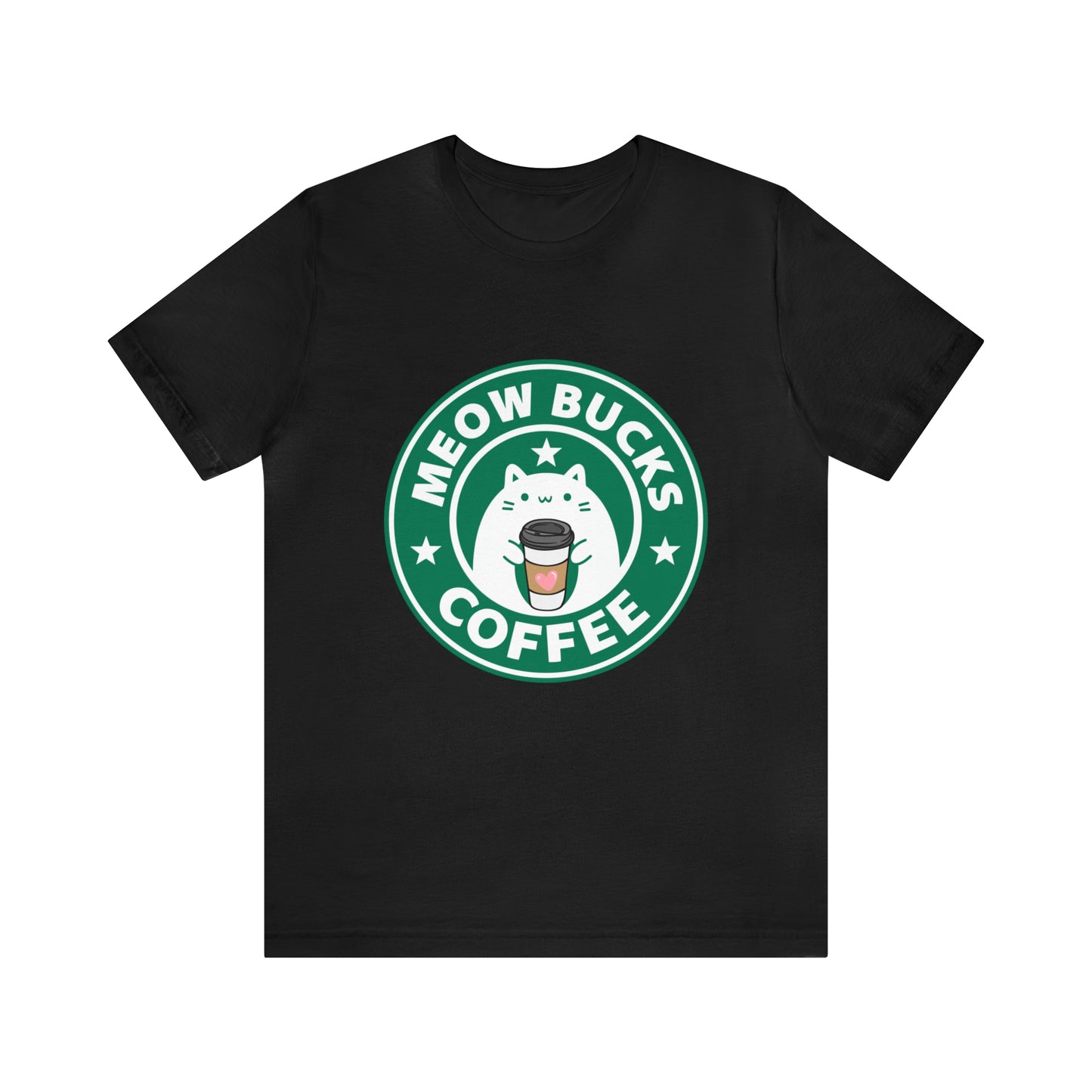 MeowBucks Coffee Unisex Jersey Short Sleeve Tee