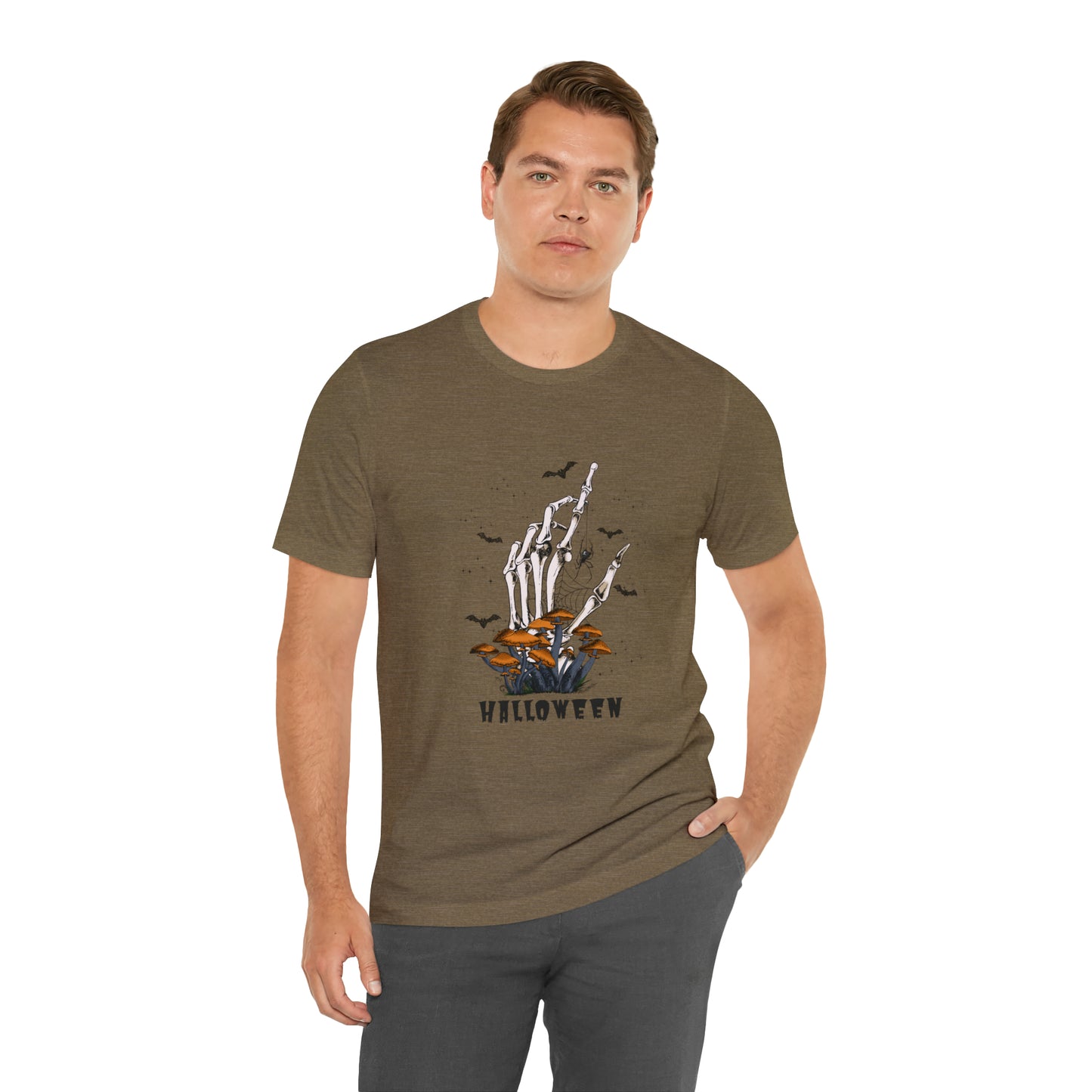 Halloween hand mushrooms Unisex Jersey Short Sleeve Tee