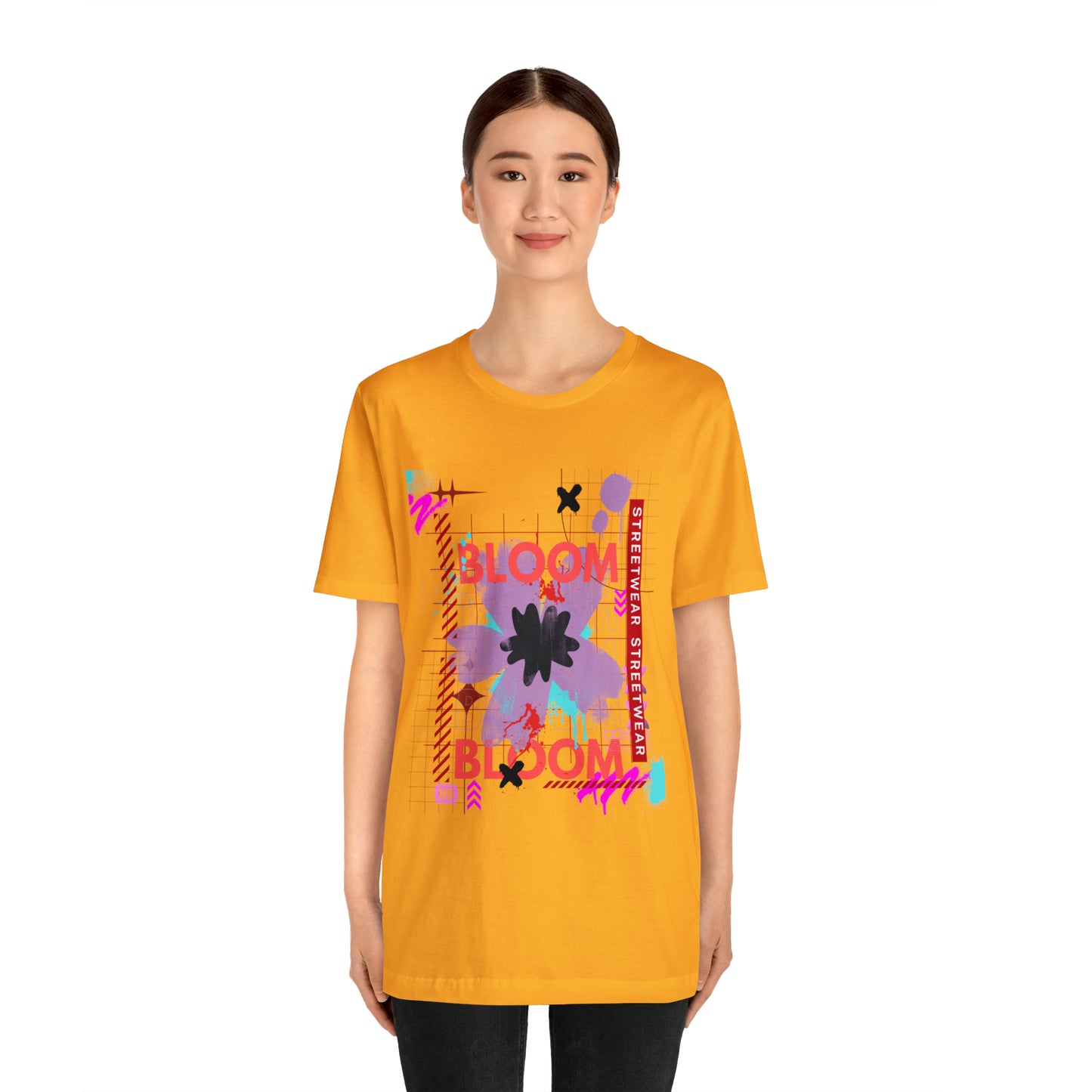 Bloom flower streetwear urban Unisex Jersey Short Sleeve Tee