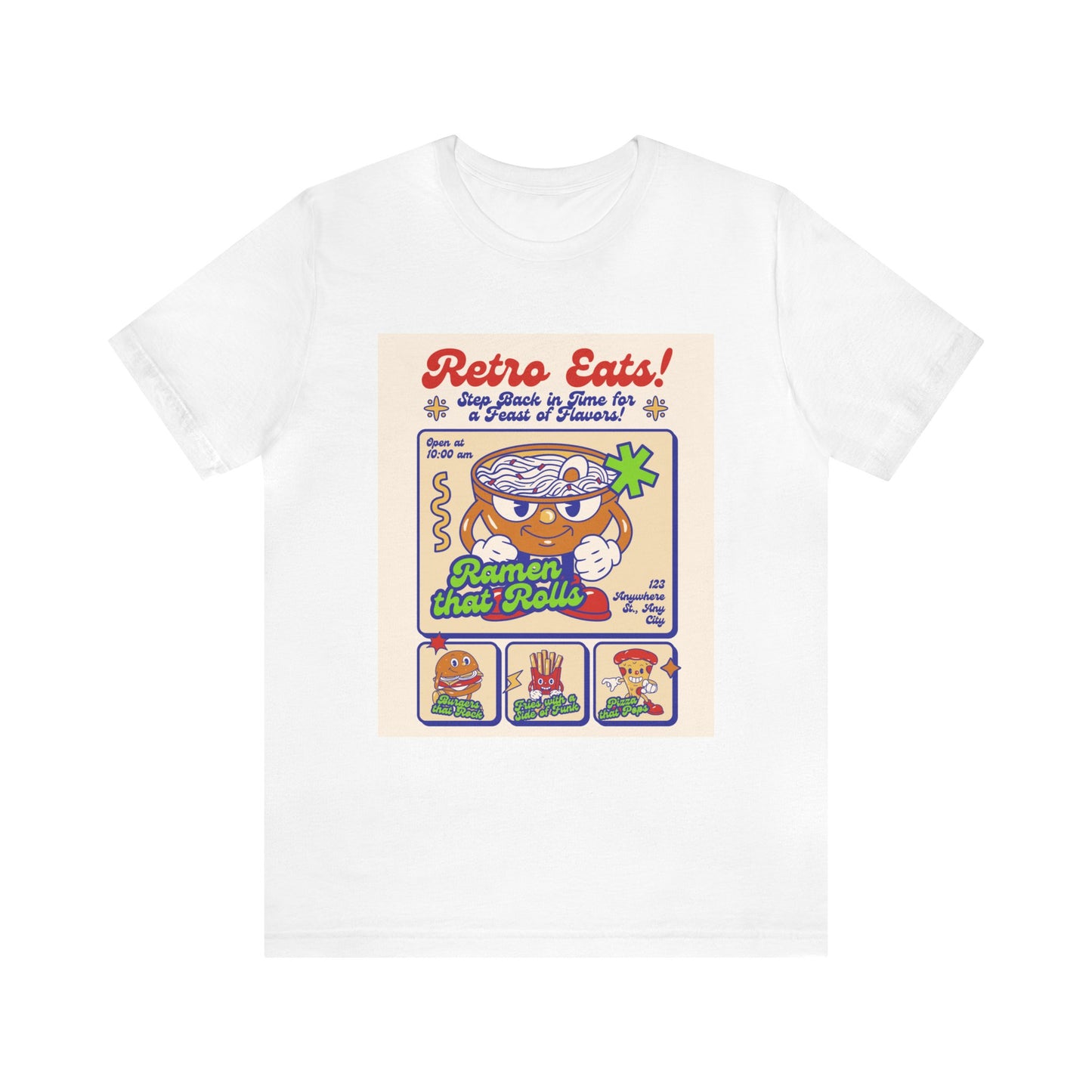 Retro eats Unisex Jersey Short Sleeve Tee