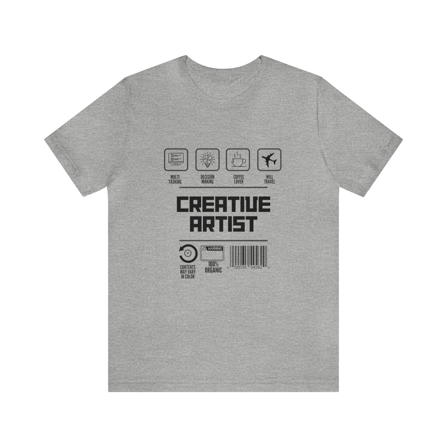 Creative Artist urban streetwear  Unisex Jersey Short Sleeve Tee black text