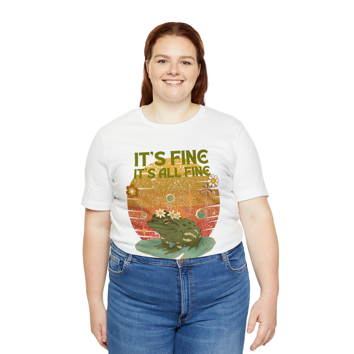 It's fine, it's all fine Cottage Frog Unisex Jersey Short Sleeve Tee