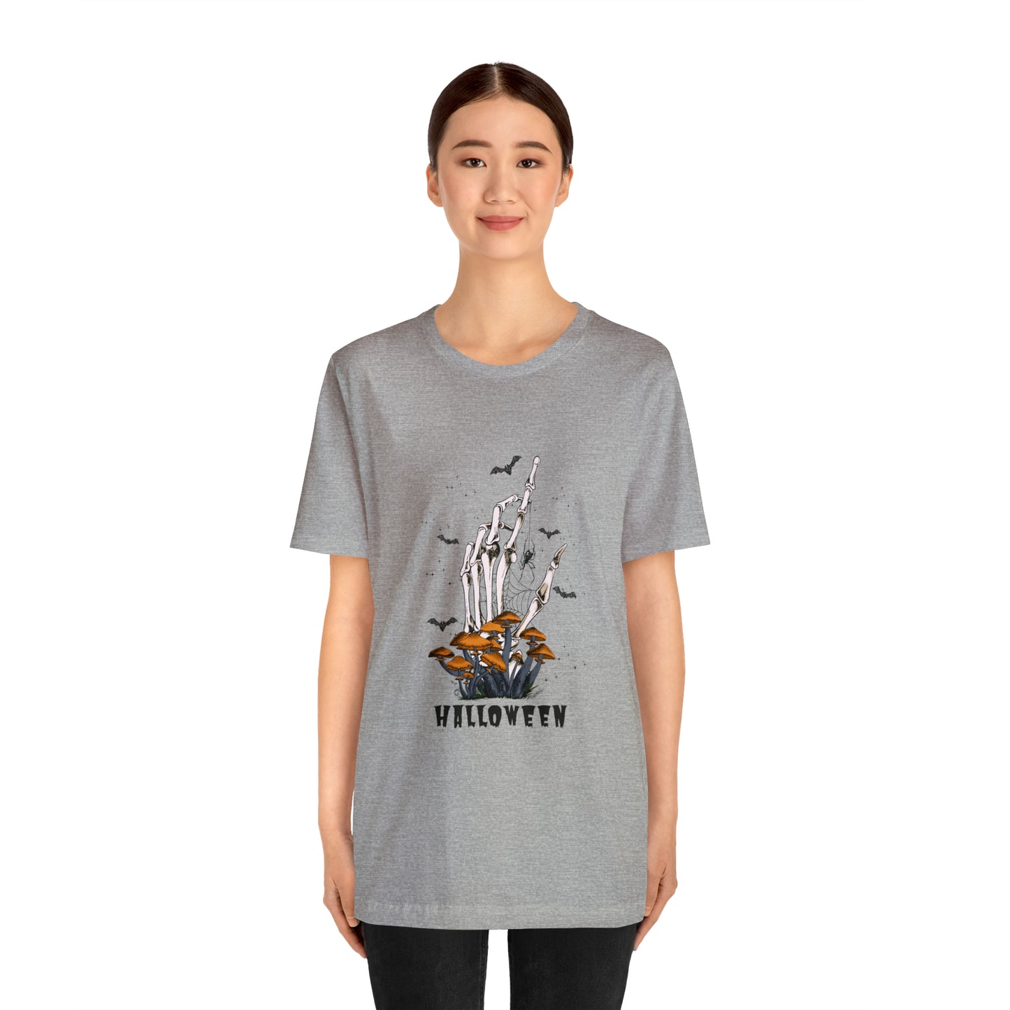 Halloween hand mushrooms Unisex Jersey Short Sleeve Tee