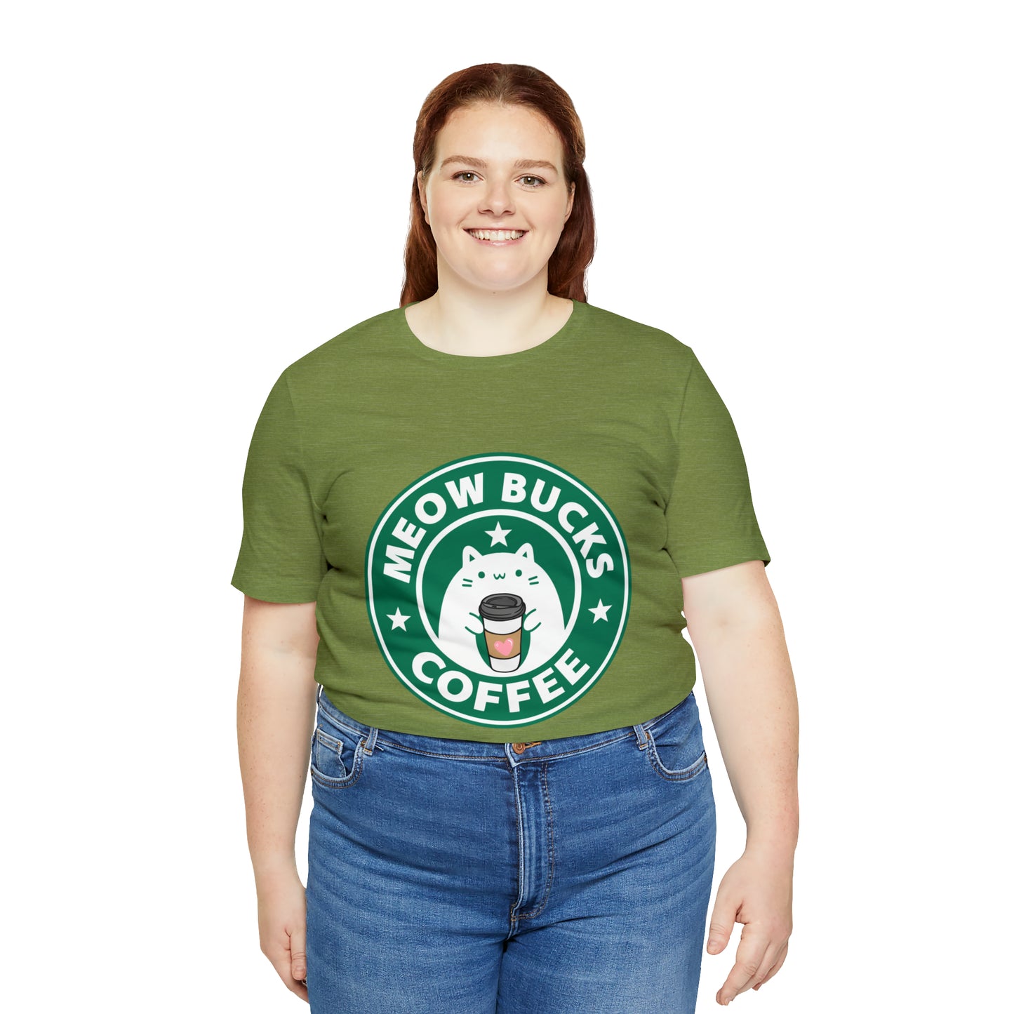 MeowBucks Coffee Unisex Jersey Short Sleeve Tee