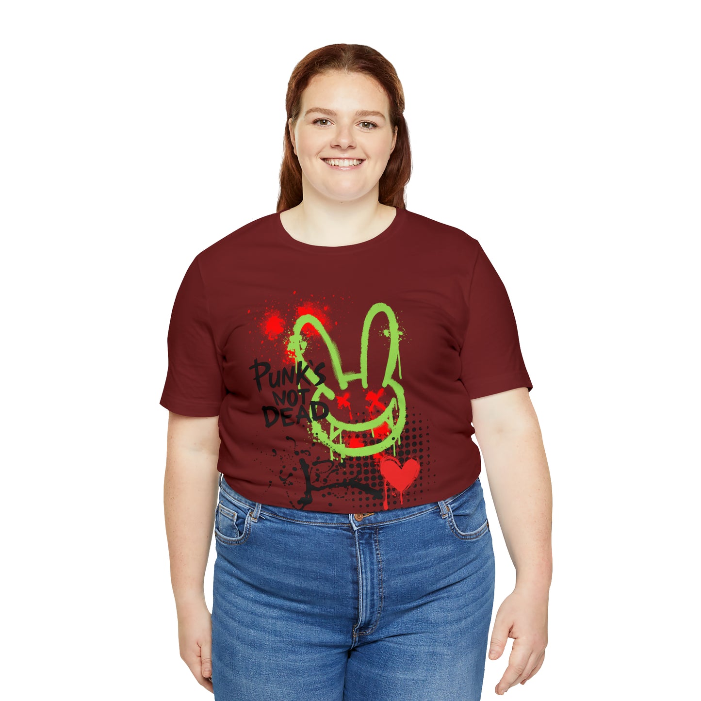 Punks not dead bunny Unisex Jersey Short Sleeve Tee