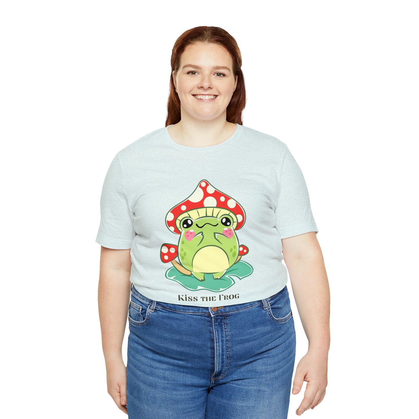 Kiss the frog kawaii cute Unisex Jersey Short Sleeve Tee