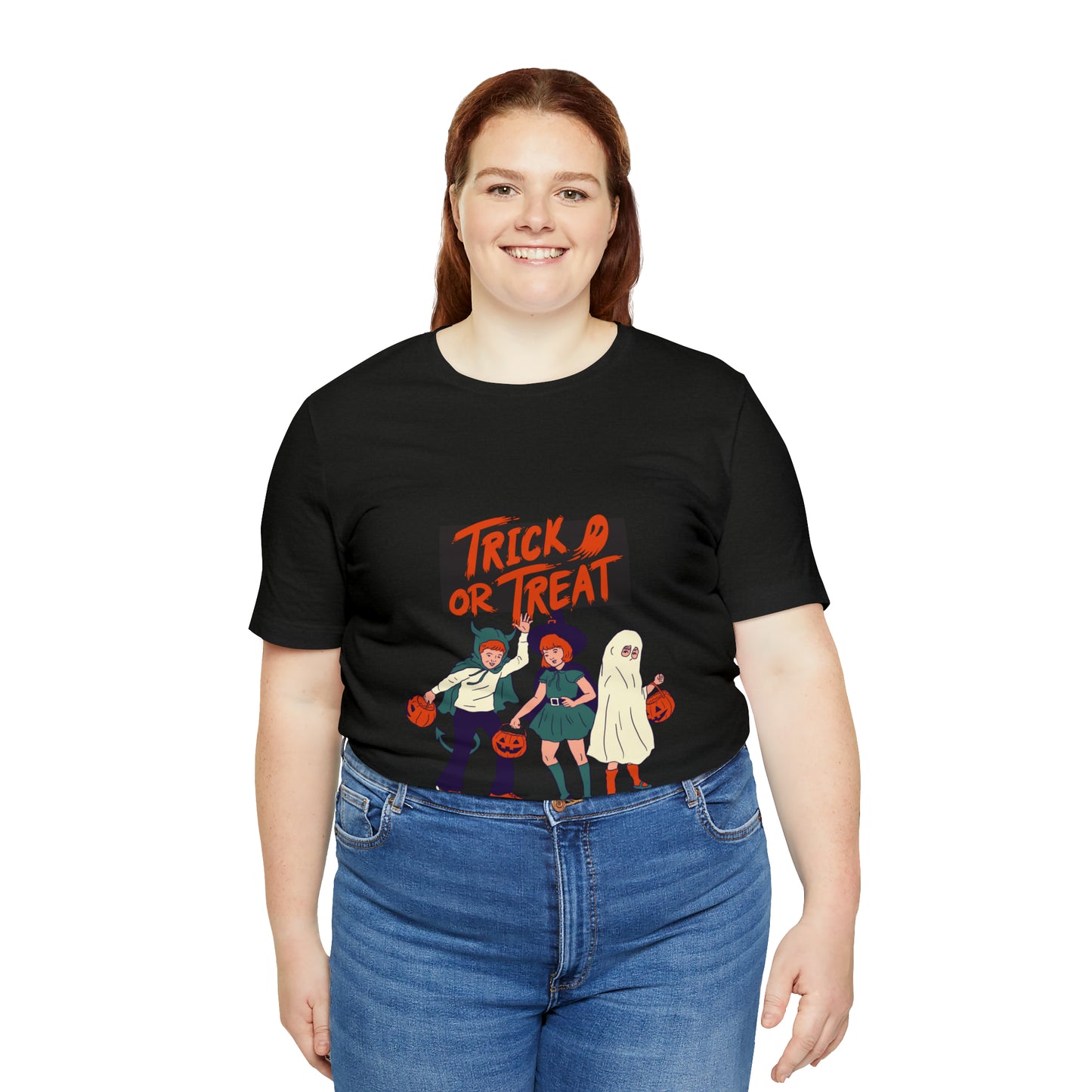 Halloween Trick or Treat Unisex Jersey Short Sleeve Tee