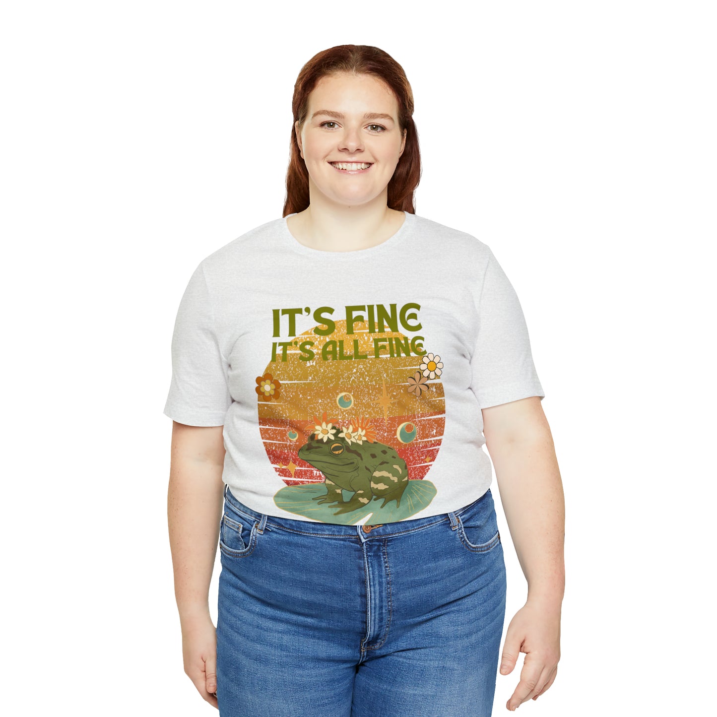 It's fine, it's all fine Cottage Frog Unisex Jersey Short Sleeve Tee