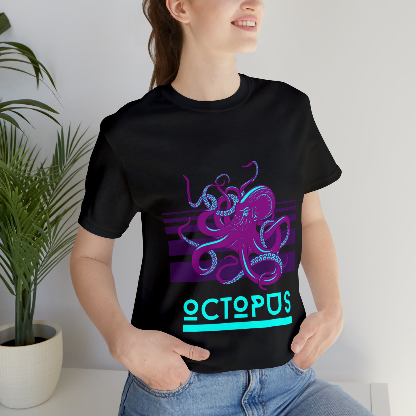 Octopus retro Unisex Jersey Short Sleeve Tee