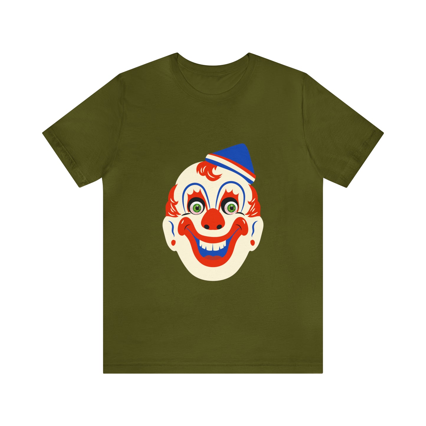 Halloween creepy clown mask Unisex Jersey Short Sleeve Tee