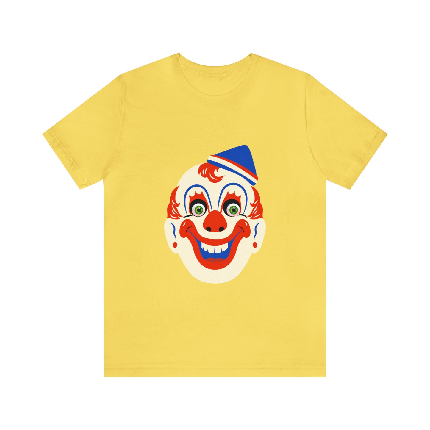 Halloween creepy clown mask Unisex Jersey Short Sleeve Tee