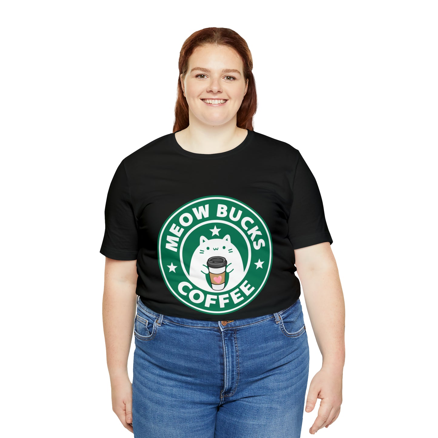 MeowBucks Coffee Unisex Jersey Short Sleeve Tee