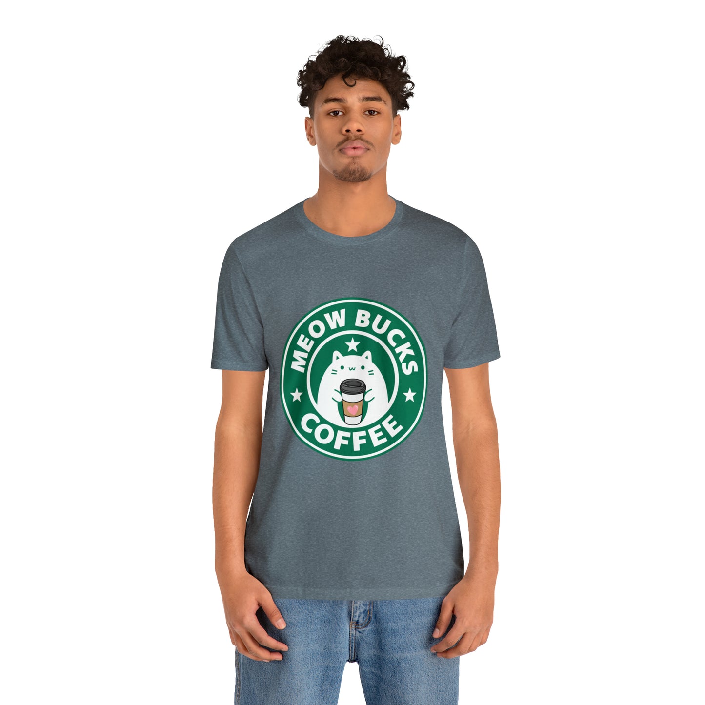 MeowBucks Coffee Unisex Jersey Short Sleeve Tee