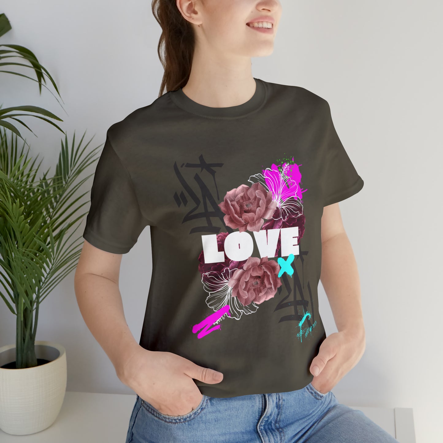 Love Urban streetwear Unisex Jersey Short Sleeve Tee