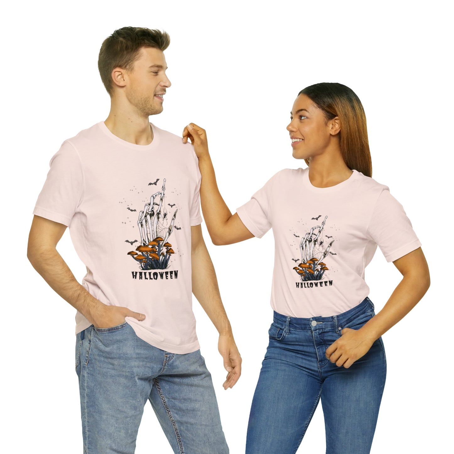 Halloween hand mushrooms Unisex Jersey Short Sleeve Tee