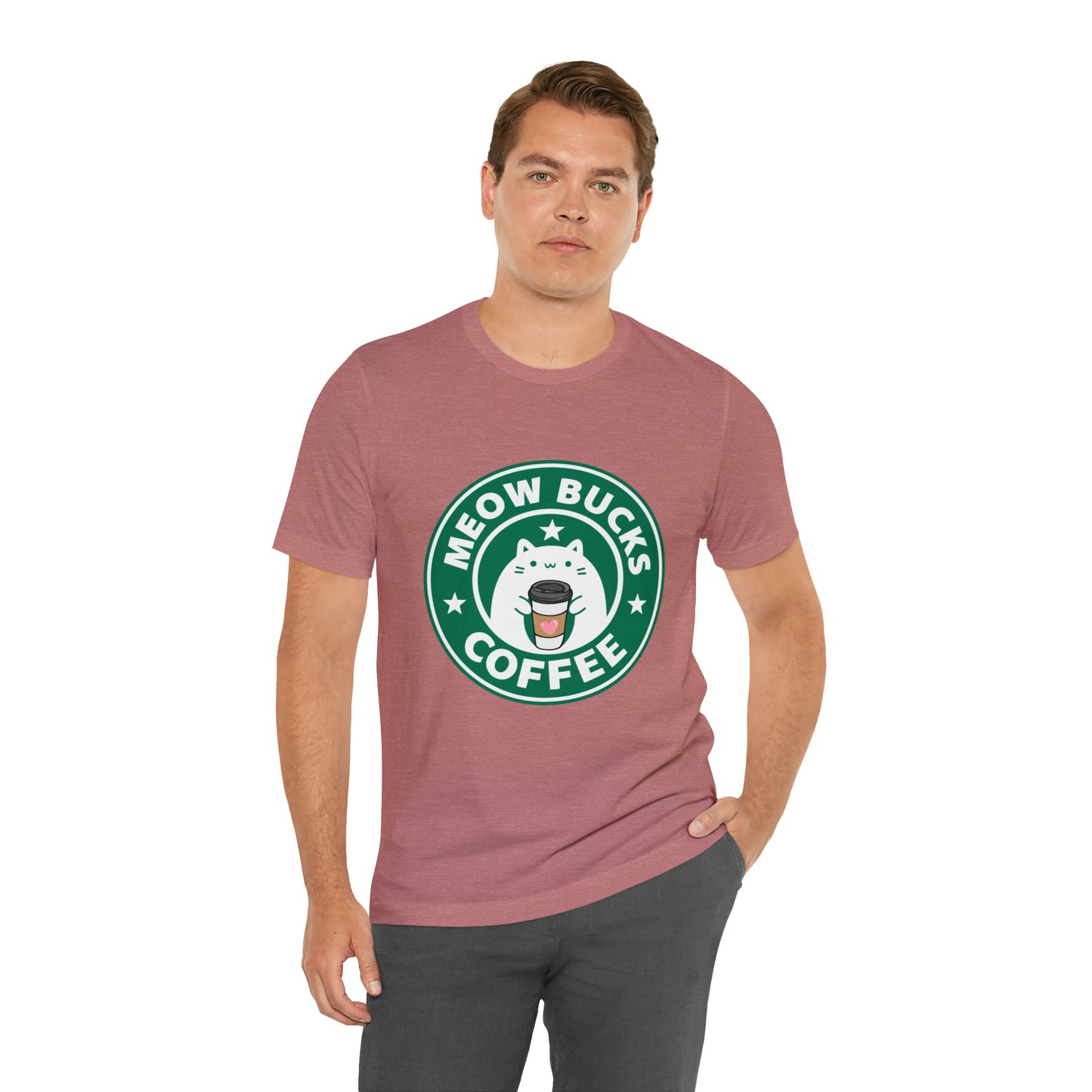 MeowBucks Coffee Unisex Jersey Short Sleeve Tee