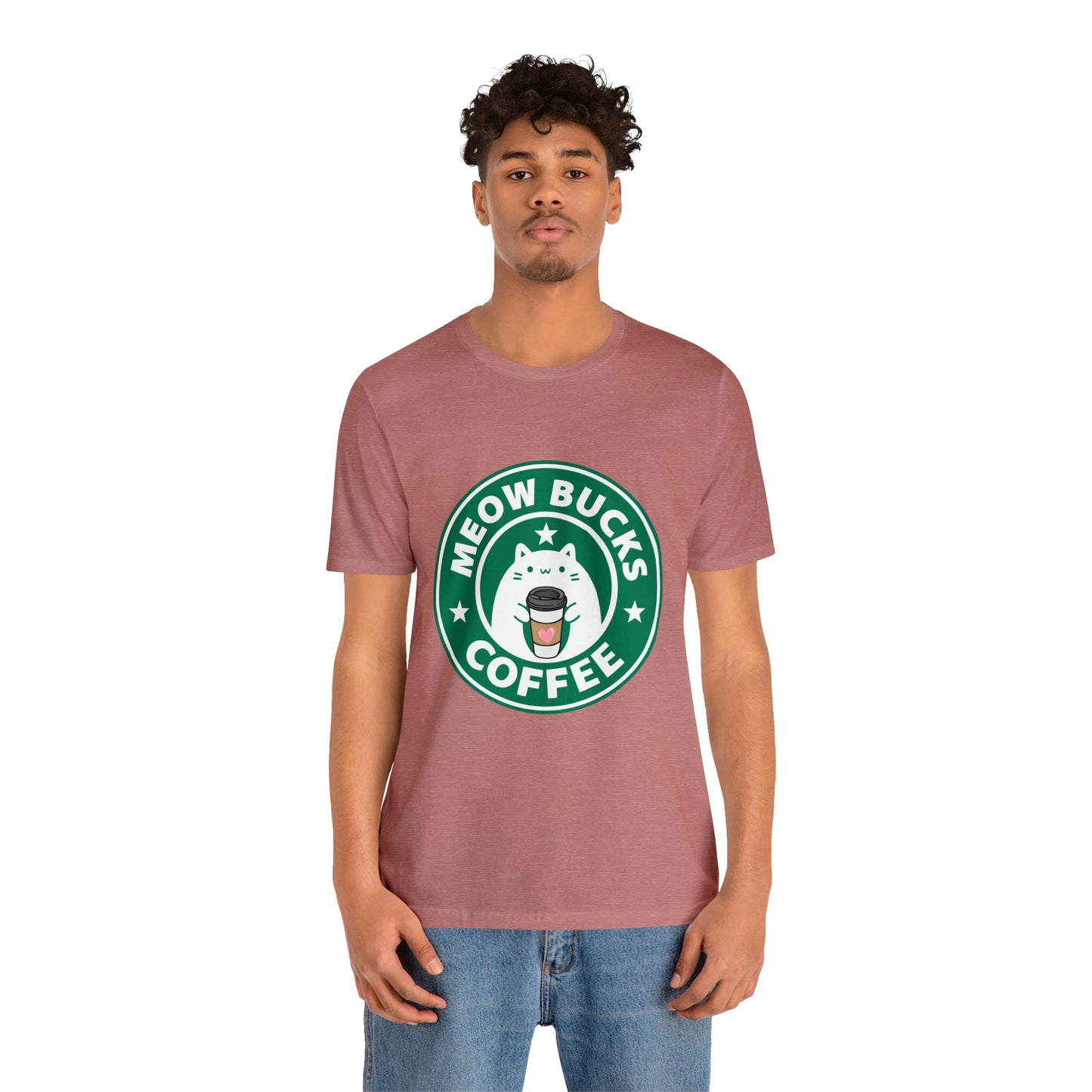 MeowBucks Coffee Unisex Jersey Short Sleeve Tee