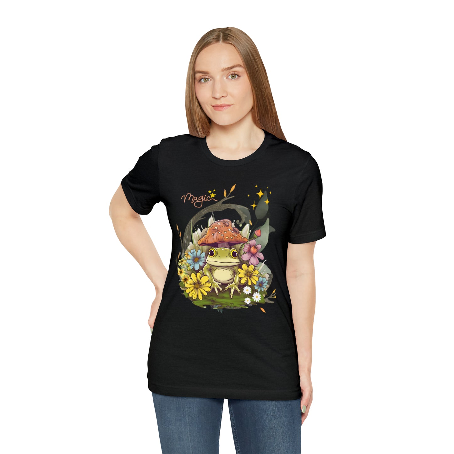 Frog magic kawaii cute Unisex Jersey Short Sleeve Tee