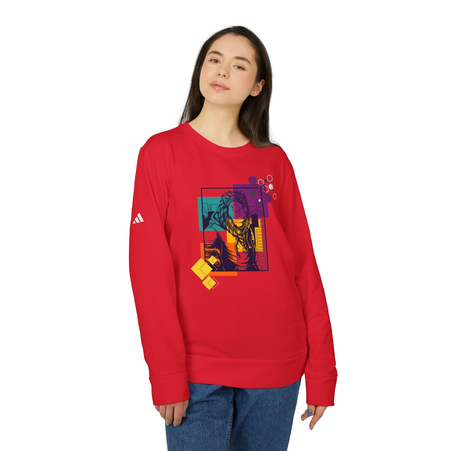 adidas® Unisex Fleece Crewneck Sweatshirt