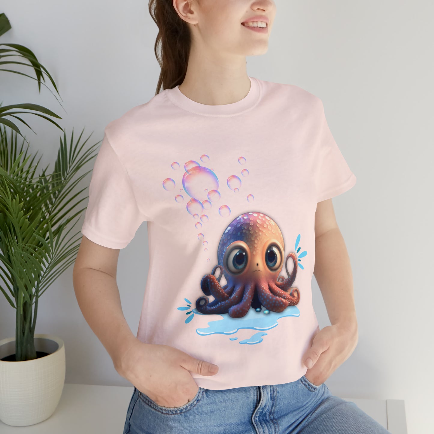 Kawaii Octopus Unisex Jersey Short Sleeve Tee