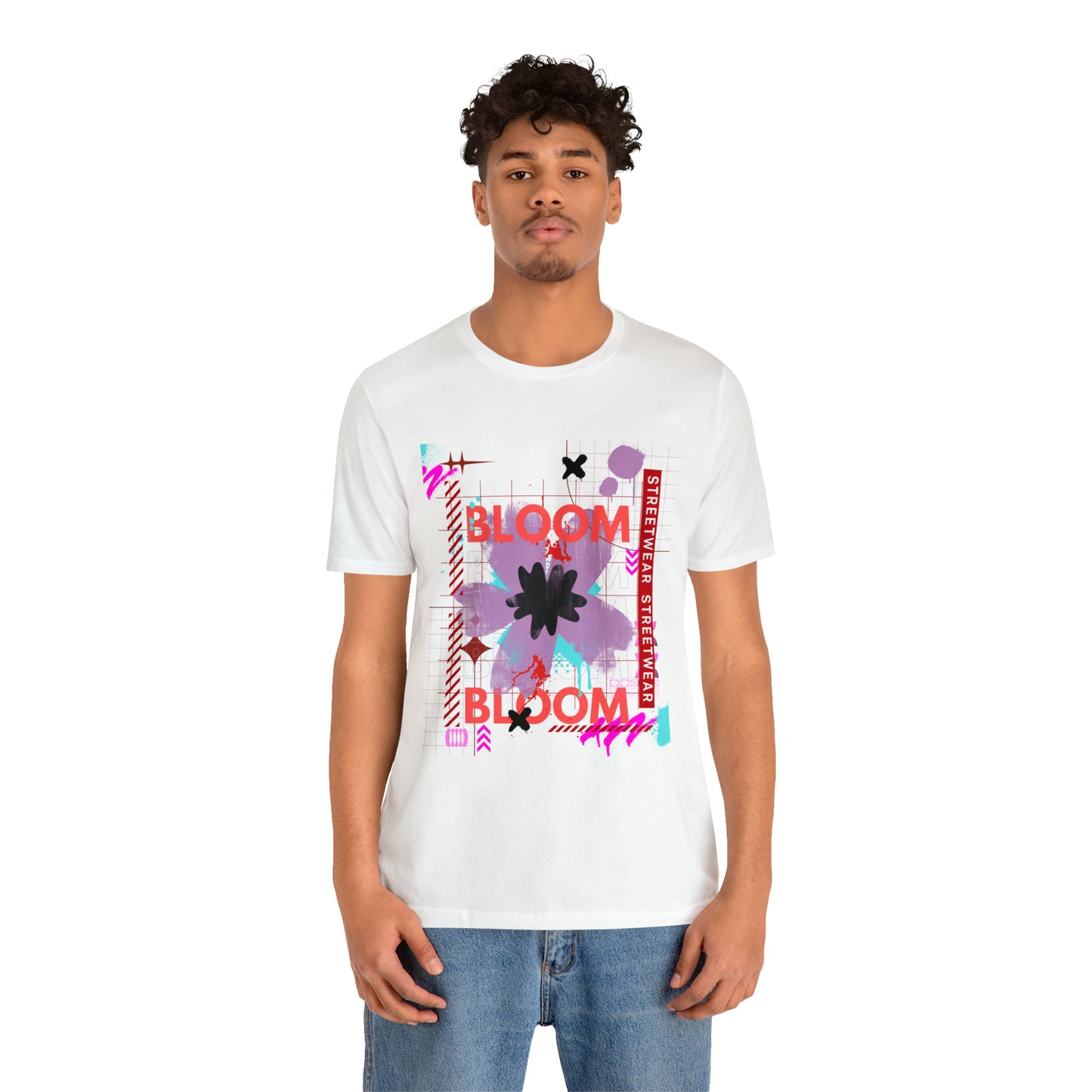 Bloom flower streetwear urban Unisex Jersey Short Sleeve Tee