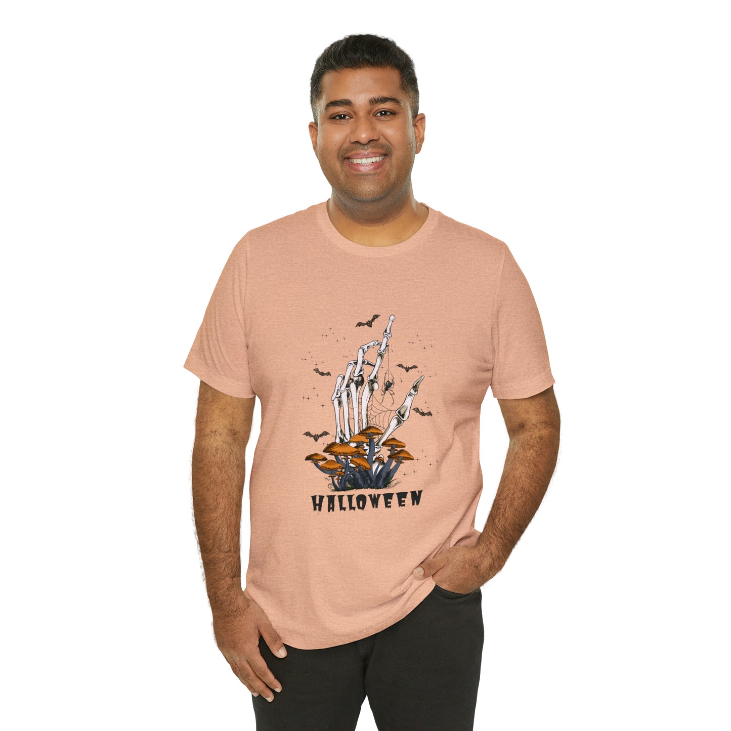 Halloween hand mushrooms Unisex Jersey Short Sleeve Tee