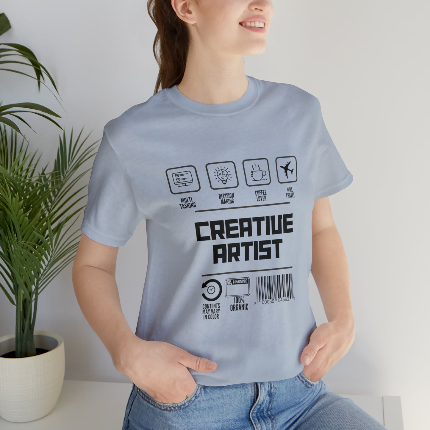 Creative Artist urban streetwear  Unisex Jersey Short Sleeve Tee black text