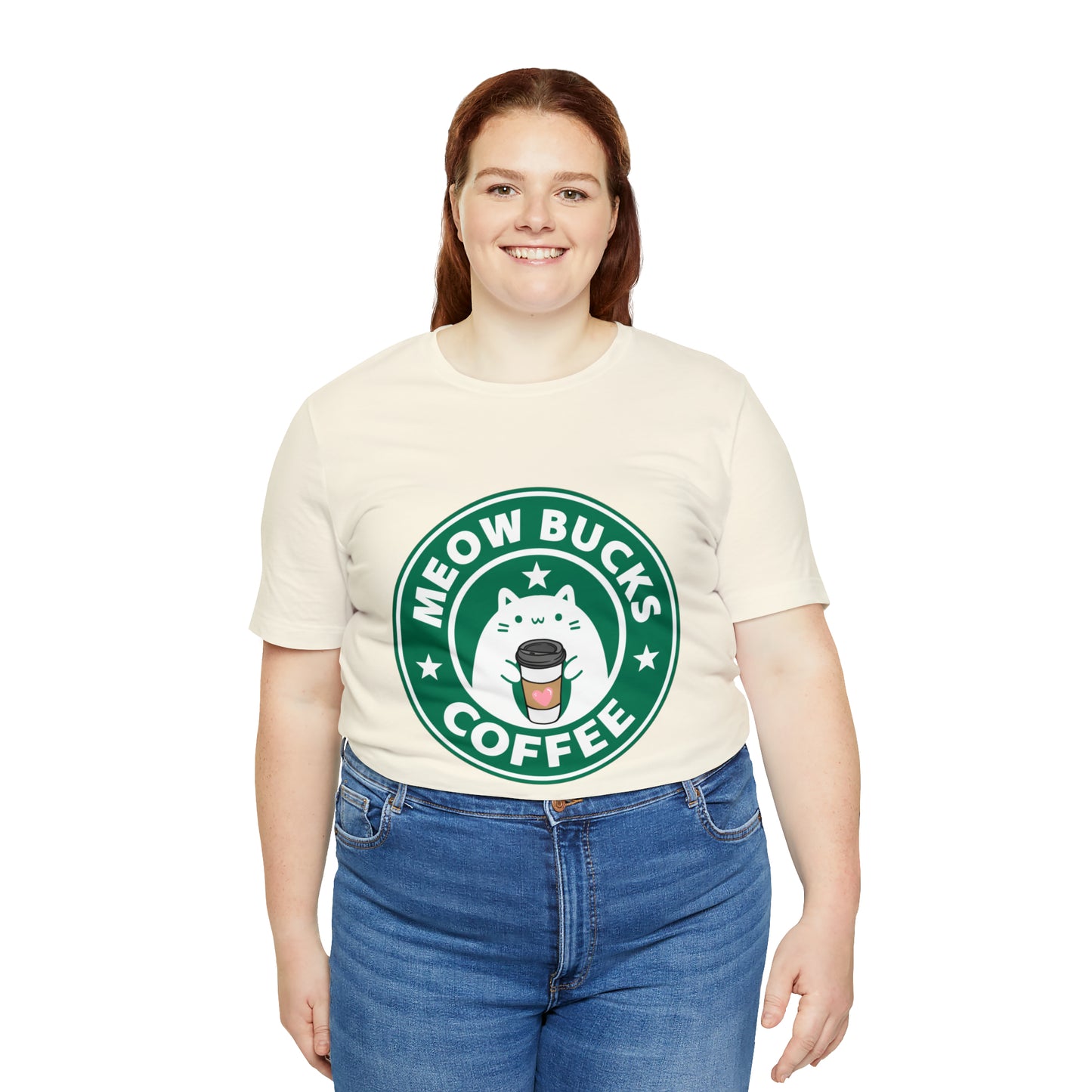 MeowBucks Coffee Unisex Jersey Short Sleeve Tee