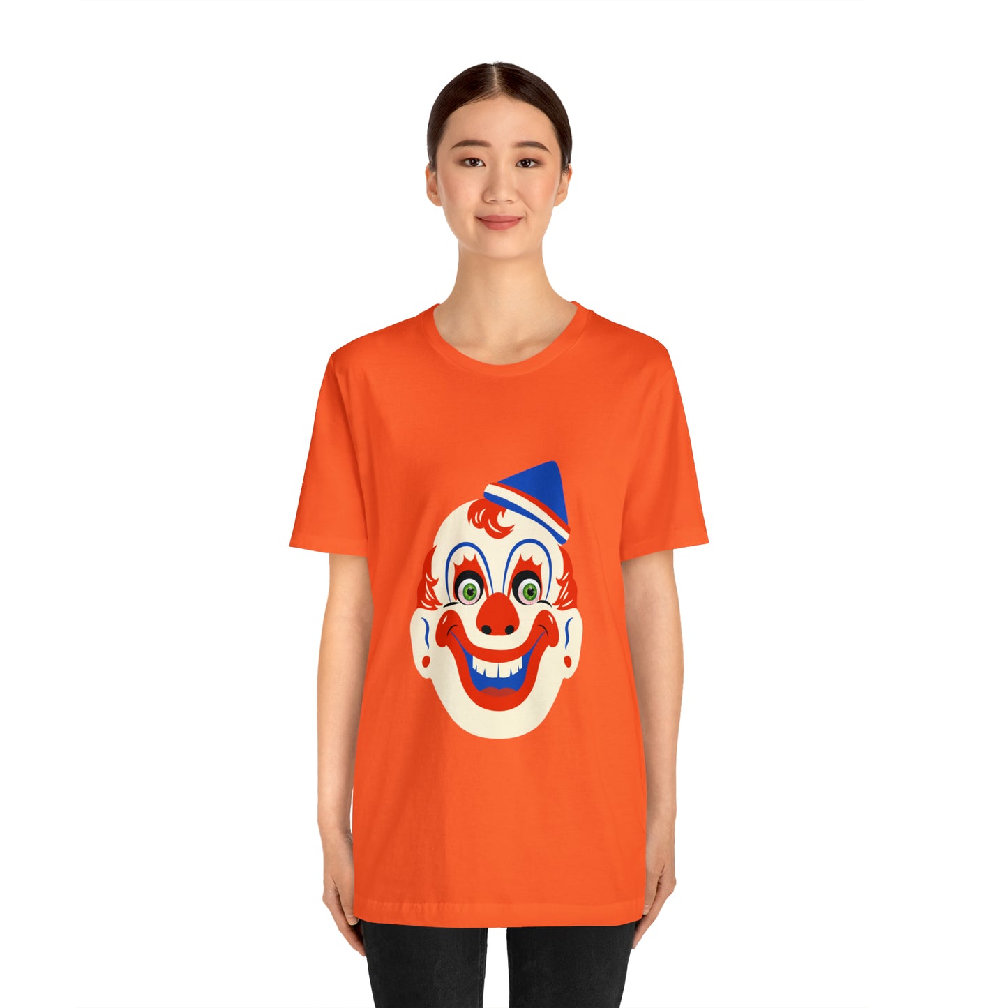 Halloween creepy clown mask Unisex Jersey Short Sleeve Tee