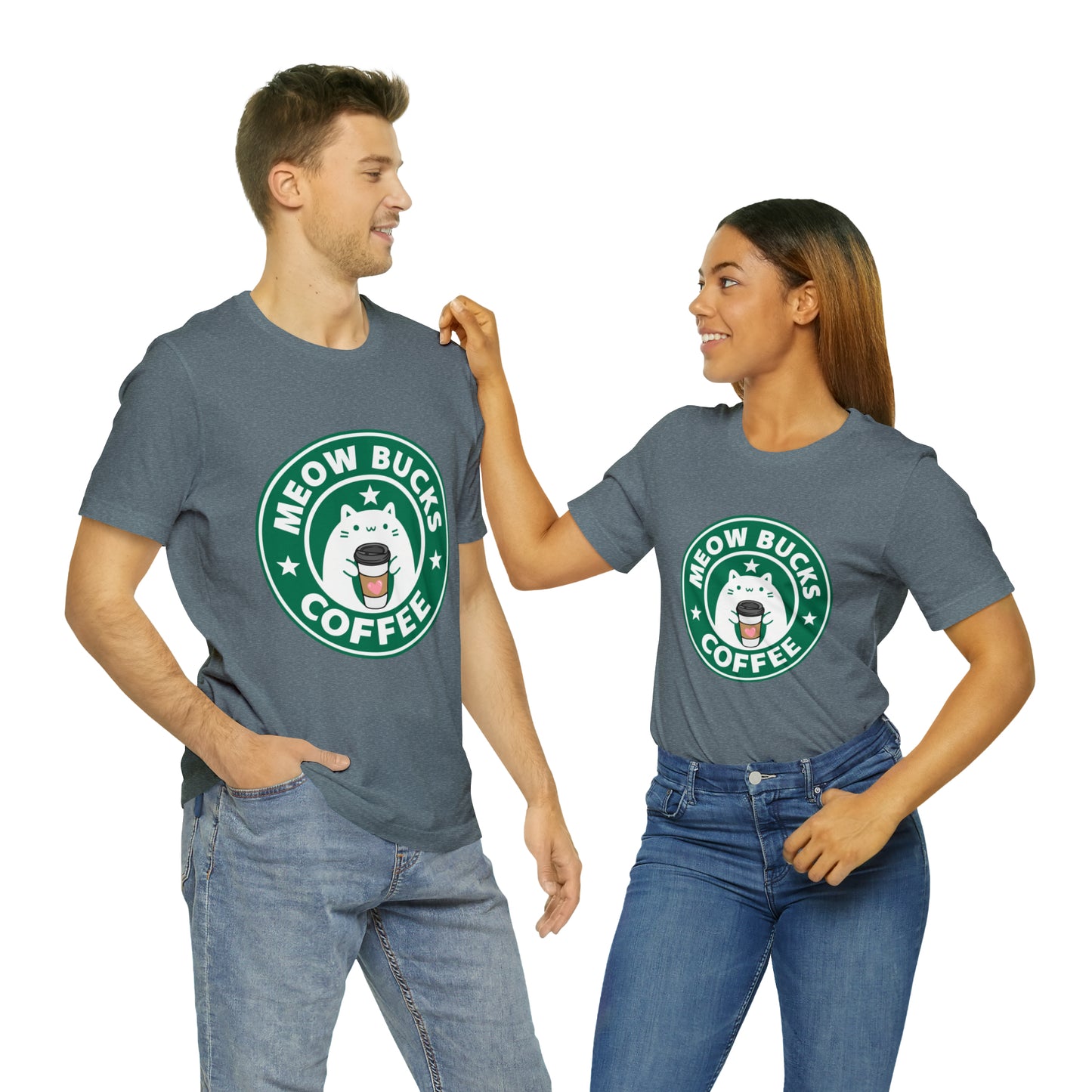 MeowBucks Coffee Unisex Jersey Short Sleeve Tee