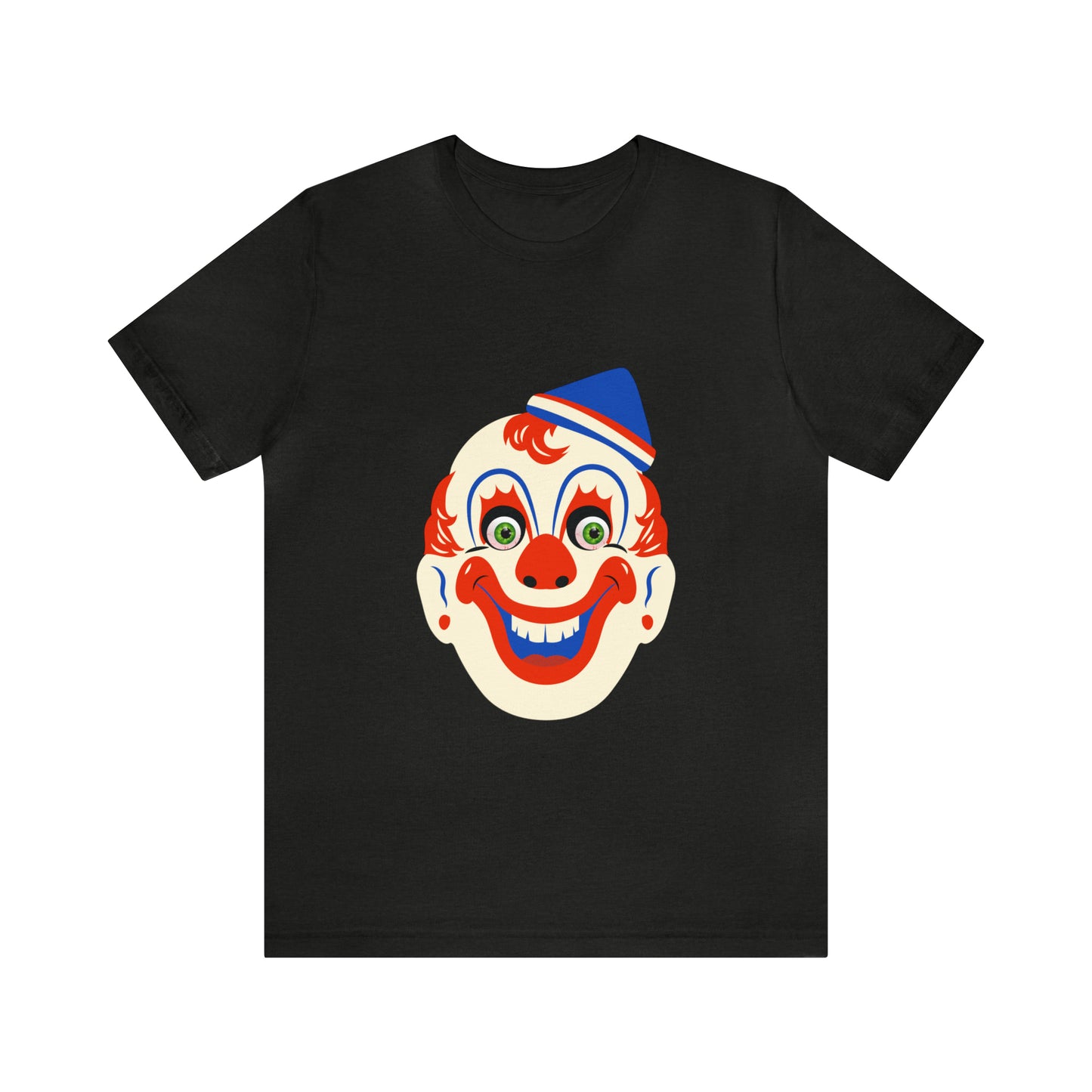 Halloween creepy clown mask Unisex Jersey Short Sleeve Tee