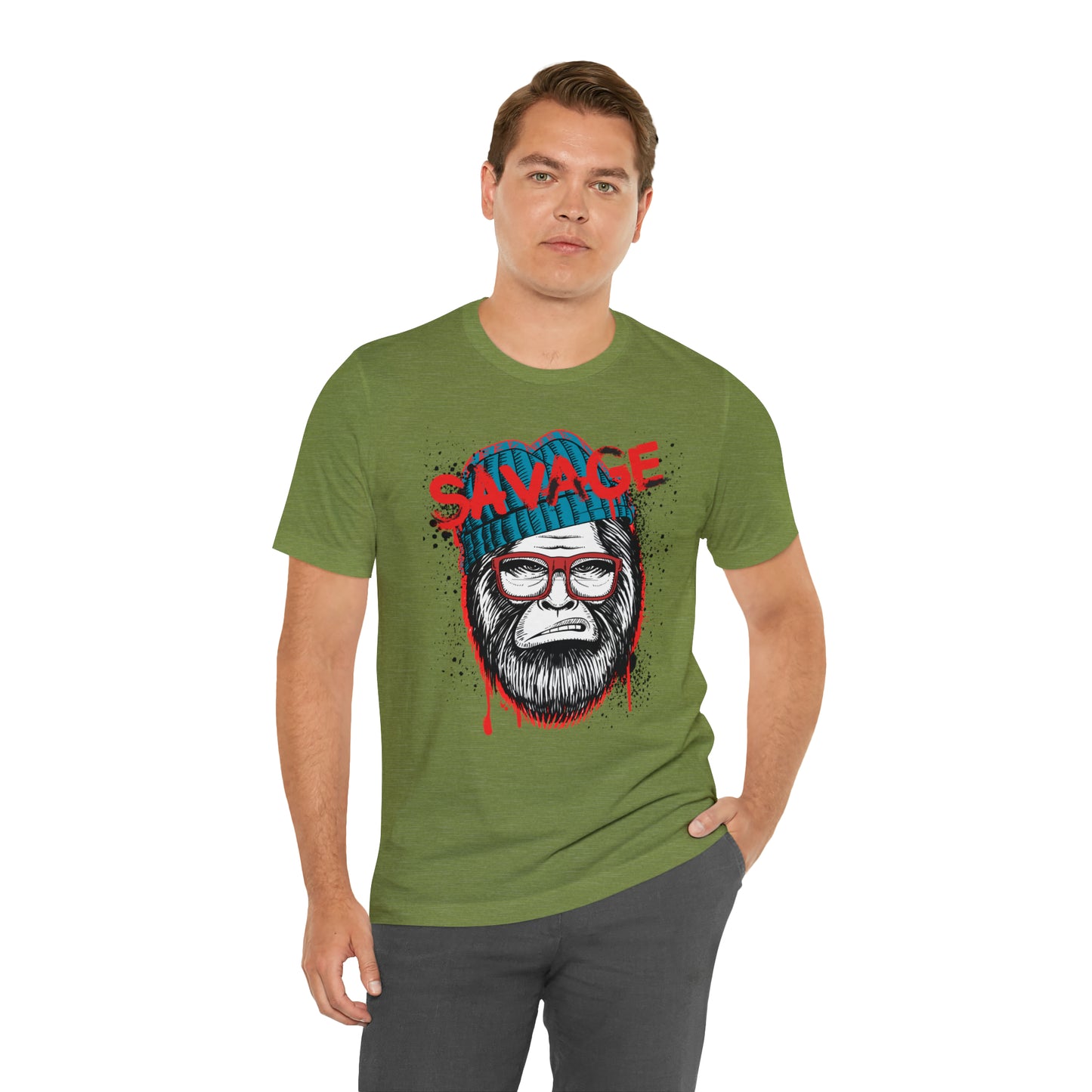 Bigfoot Savage graffiti urban Unisex Jersey Short Sleeve Tee